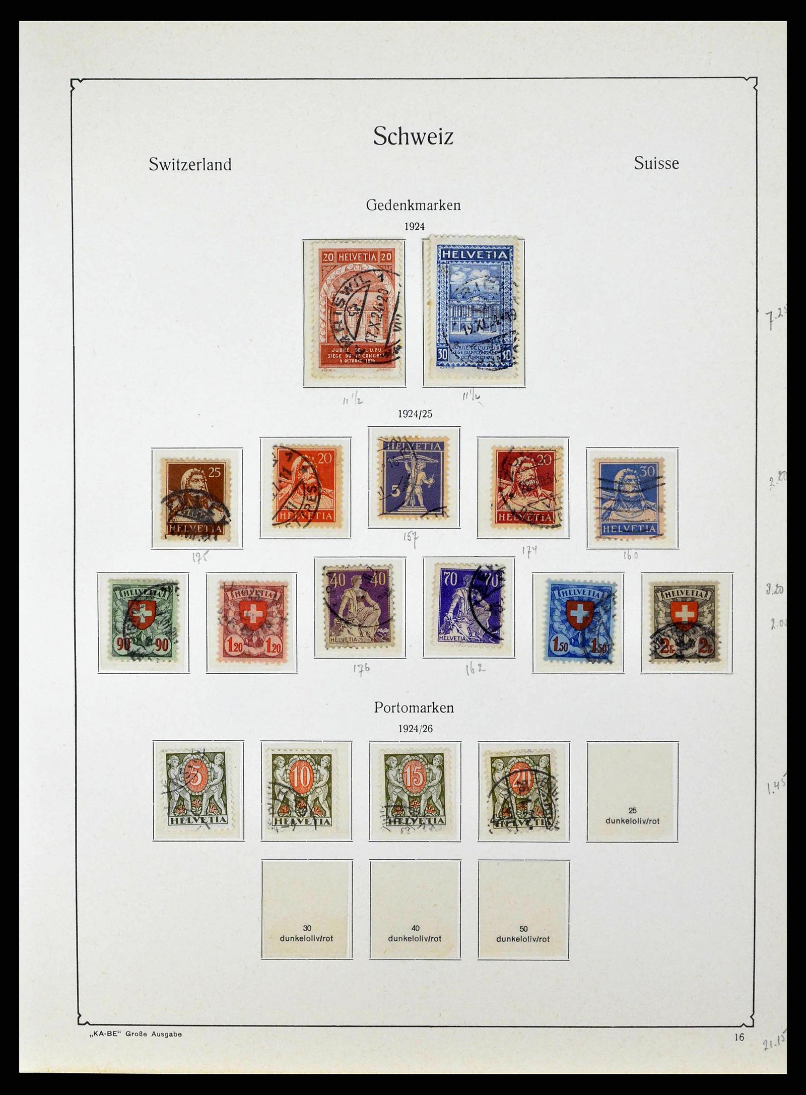 38706 0016 - Stamp collection 38706 Switzerland 1854-1985.