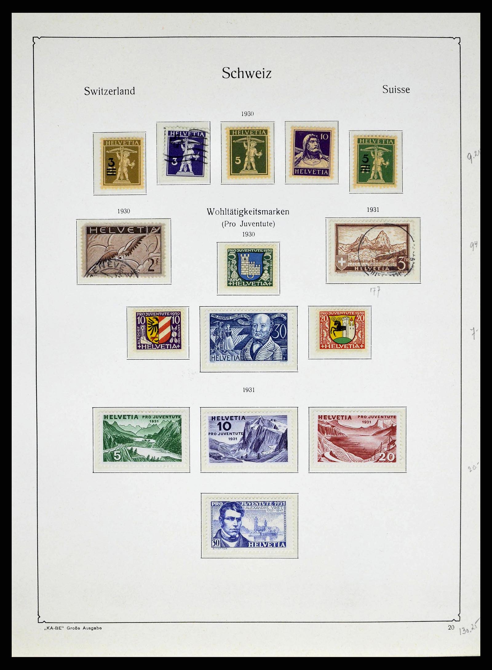 38706 0020 - Postzegelverzameling 38706 Zwitserland 1854-1985.