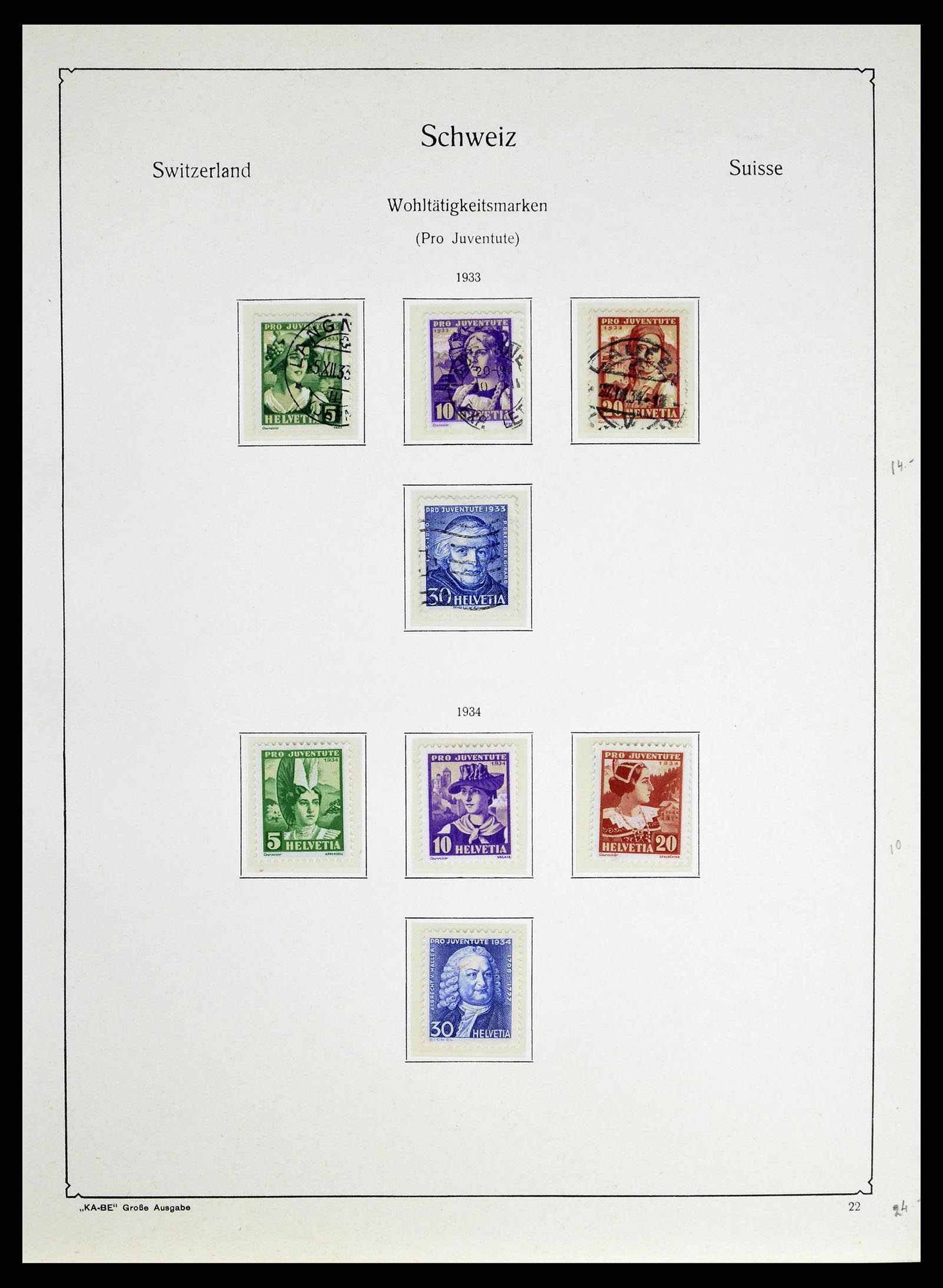 38706 0022 - Postzegelverzameling 38706 Zwitserland 1854-1985.