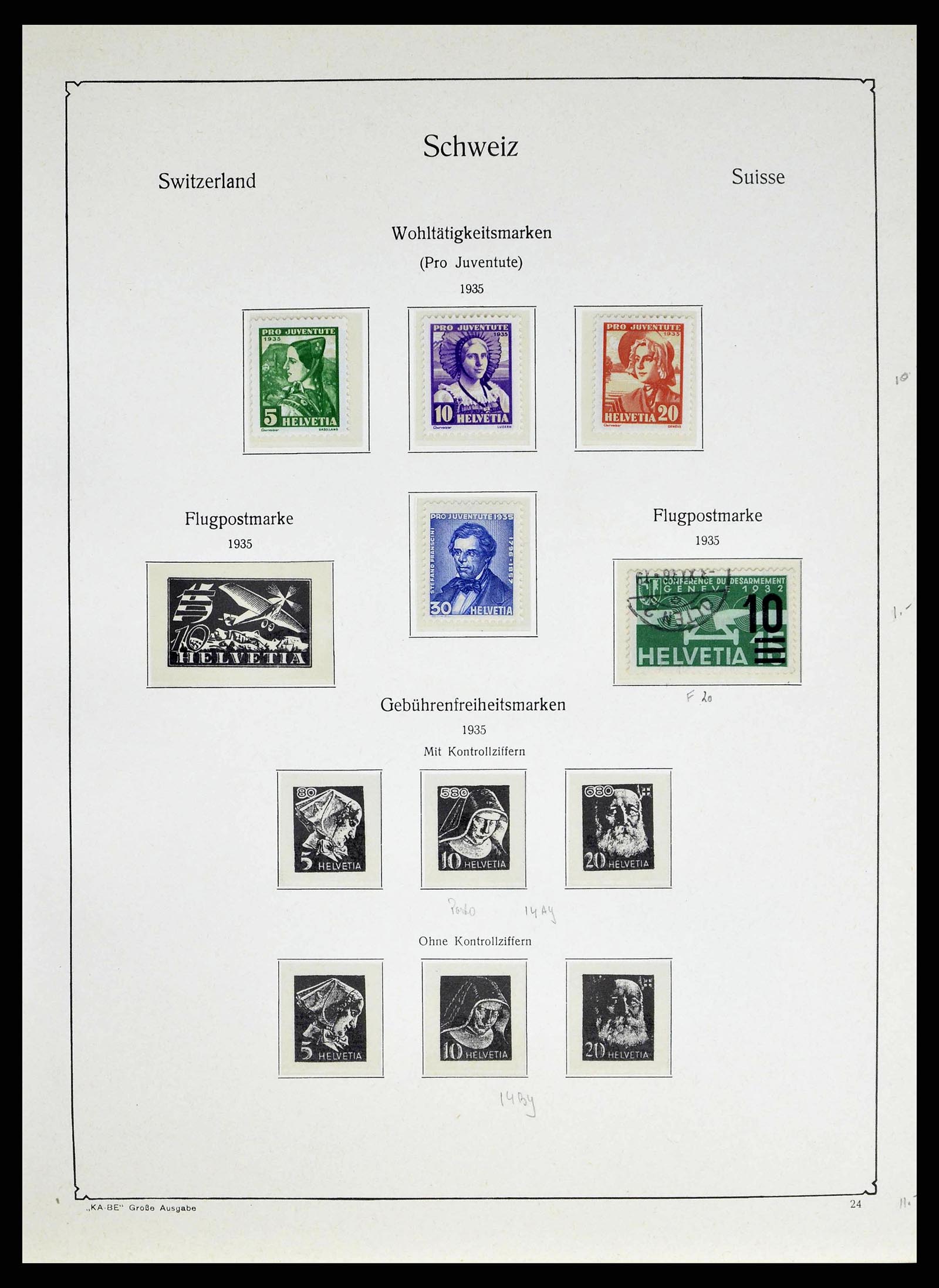 38706 0023 - Postzegelverzameling 38706 Zwitserland 1854-1985.