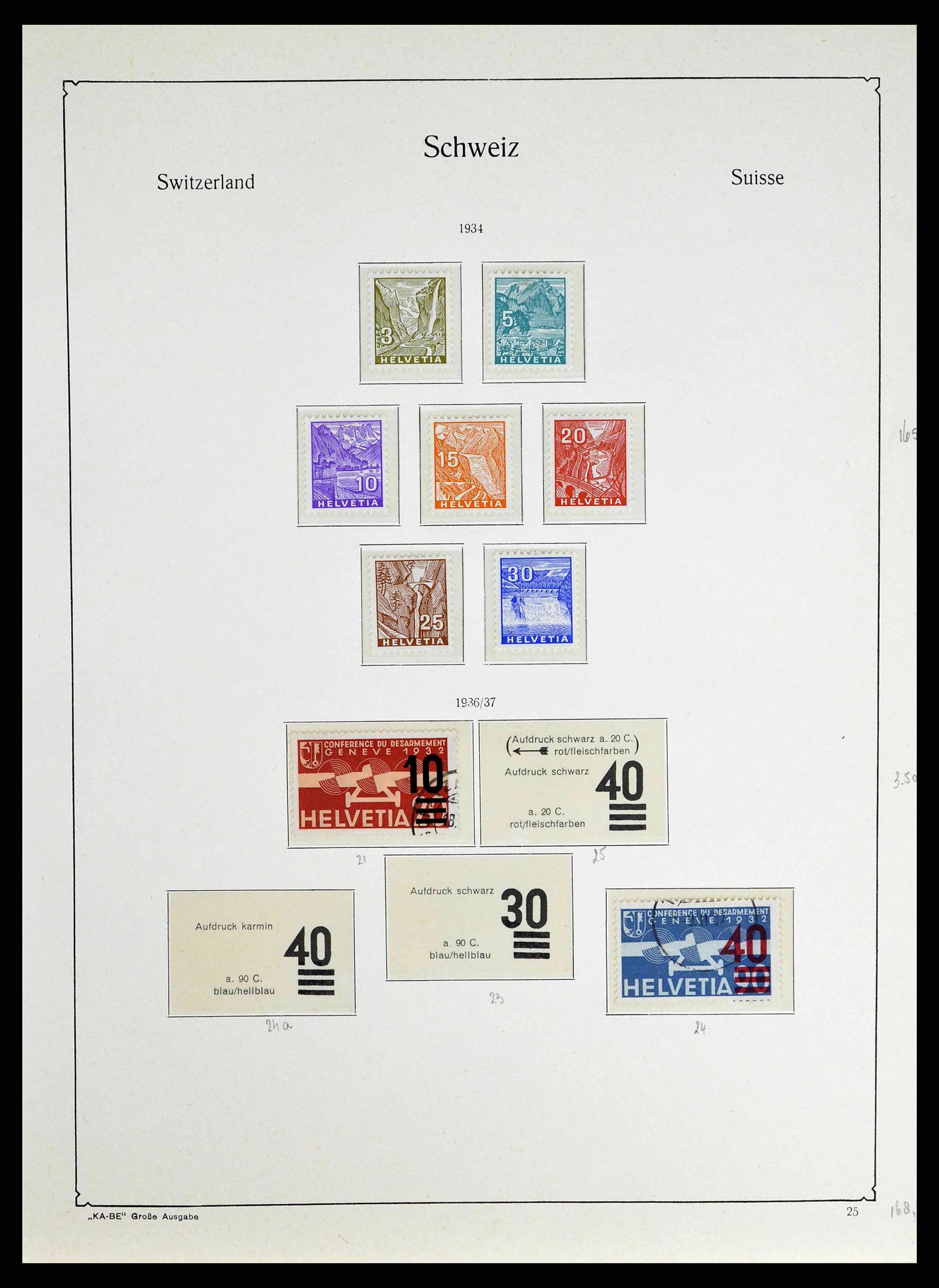 38706 0024 - Postzegelverzameling 38706 Zwitserland 1854-1985.