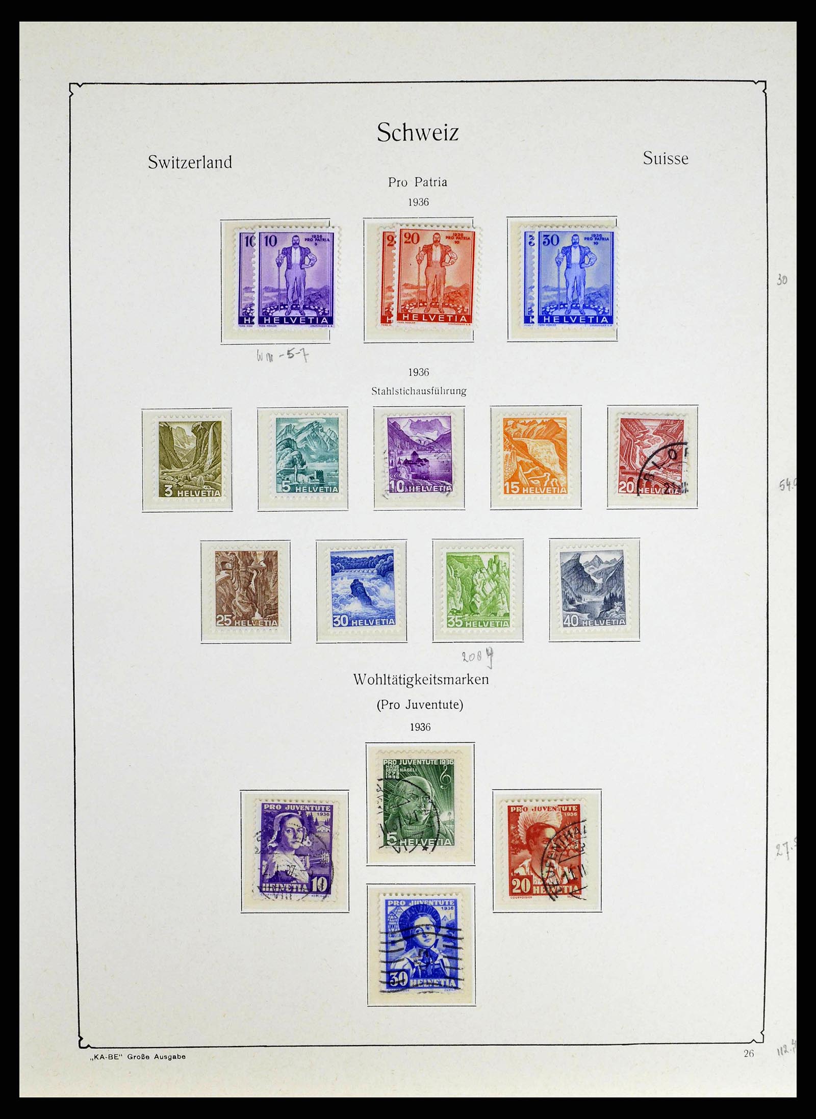 38706 0025 - Postzegelverzameling 38706 Zwitserland 1854-1985.