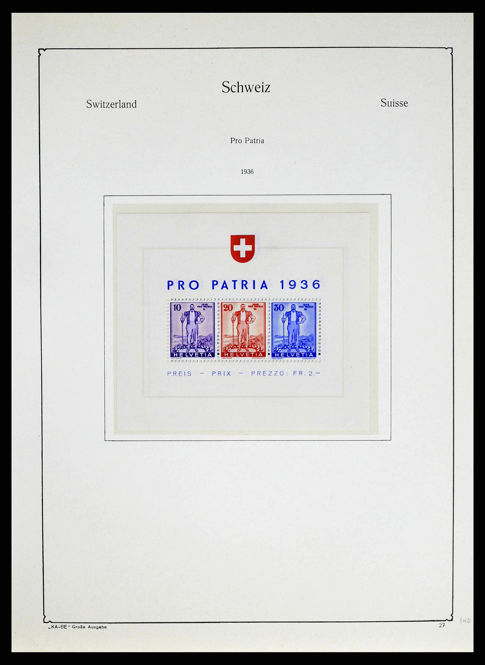 38706 0026 - Postzegelverzameling 38706 Zwitserland 1854-1985.