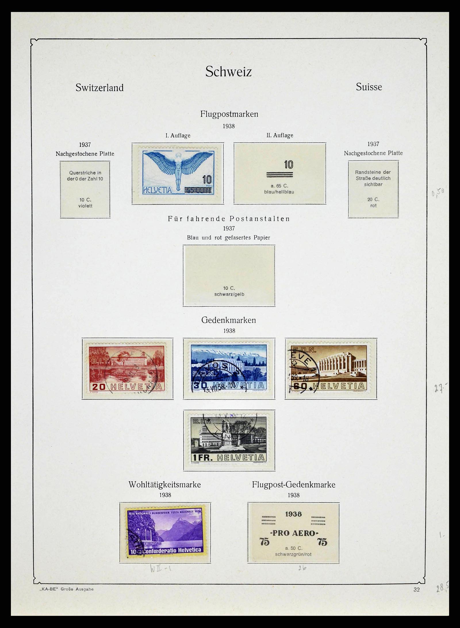 38706 0030 - Stamp collection 38706 Switzerland 1854-1985.