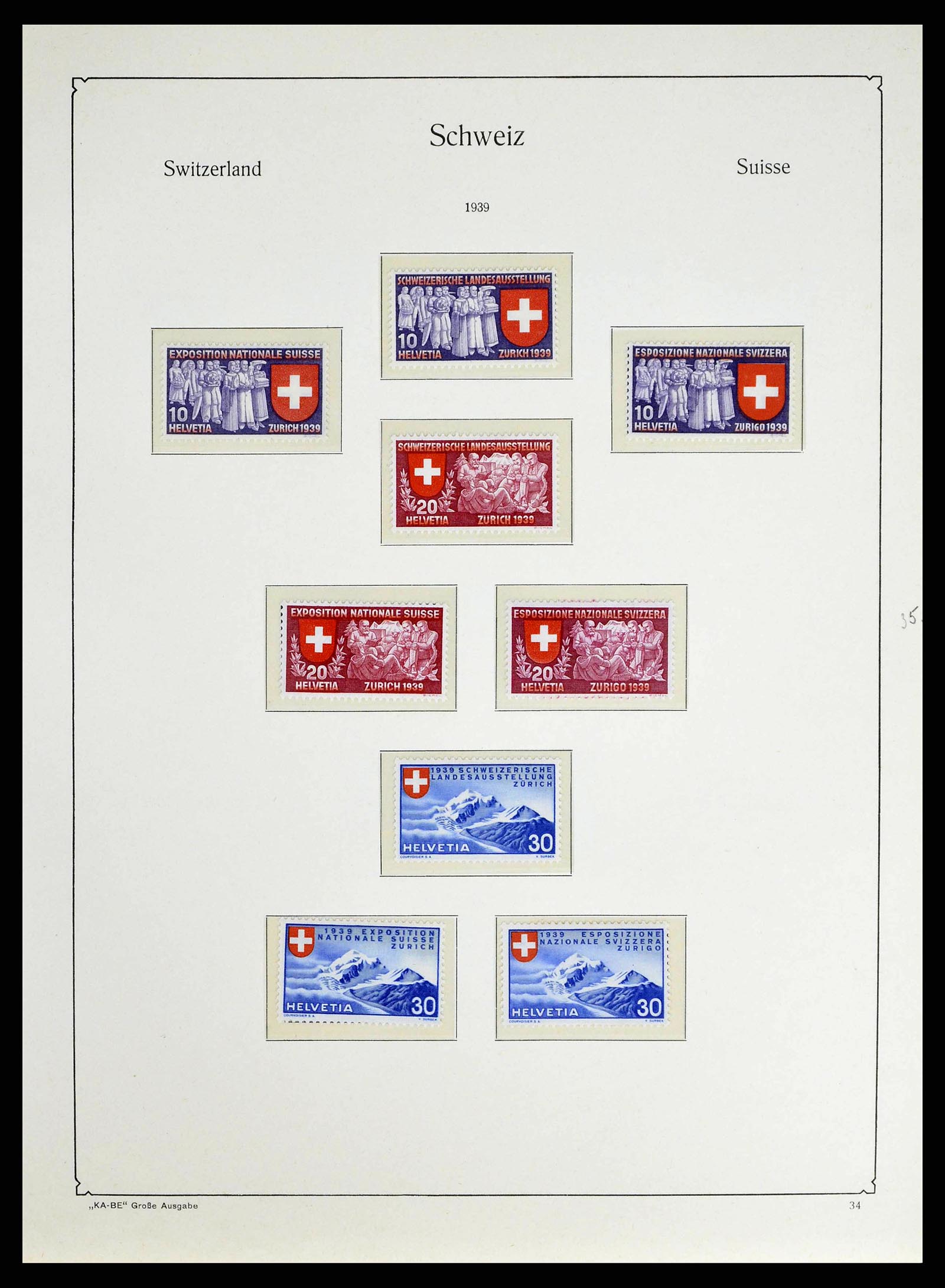 38706 0032 - Postzegelverzameling 38706 Zwitserland 1854-1985.
