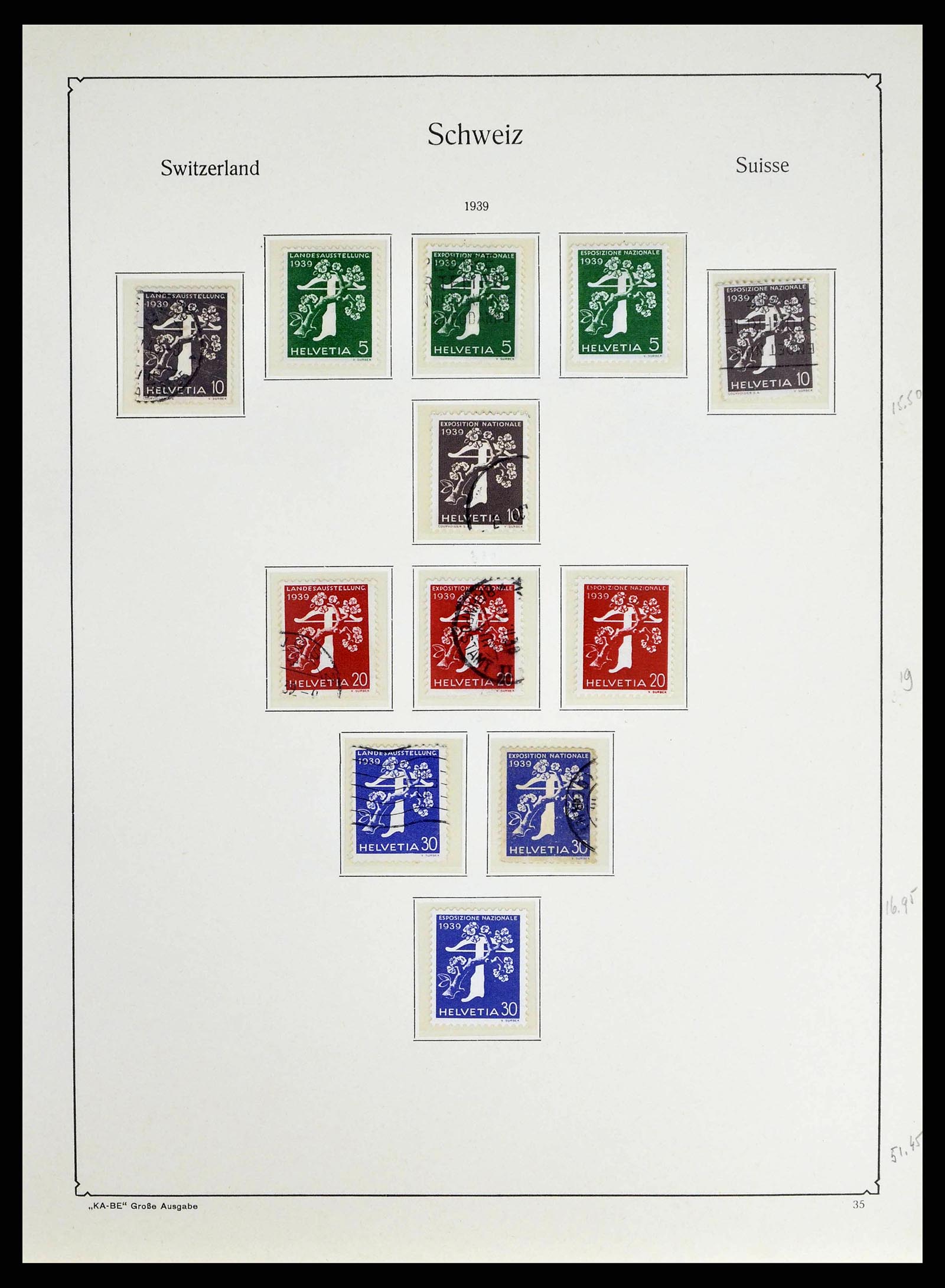 38706 0033 - Stamp collection 38706 Switzerland 1854-1985.