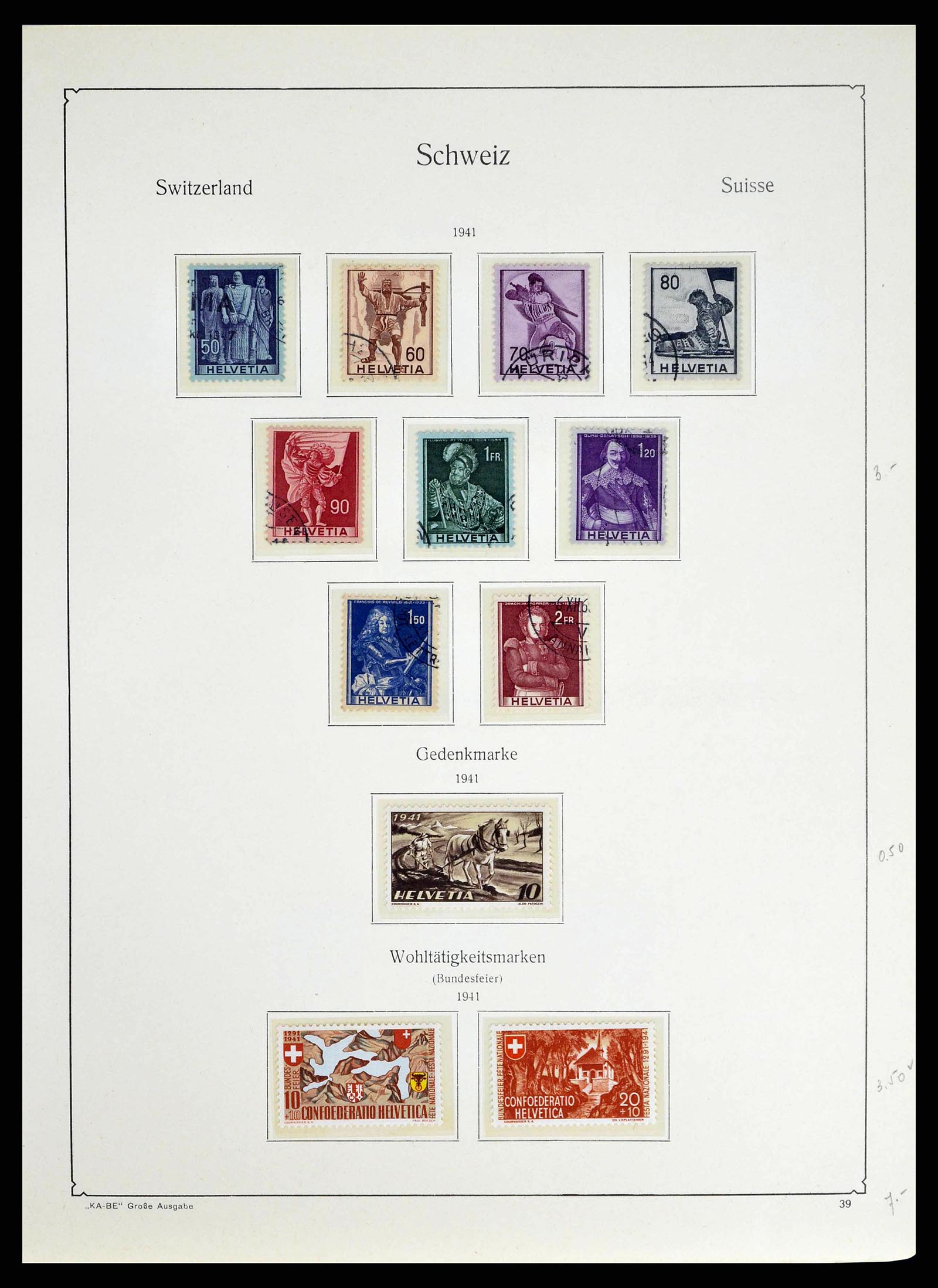 38706 0036 - Postzegelverzameling 38706 Zwitserland 1854-1985.