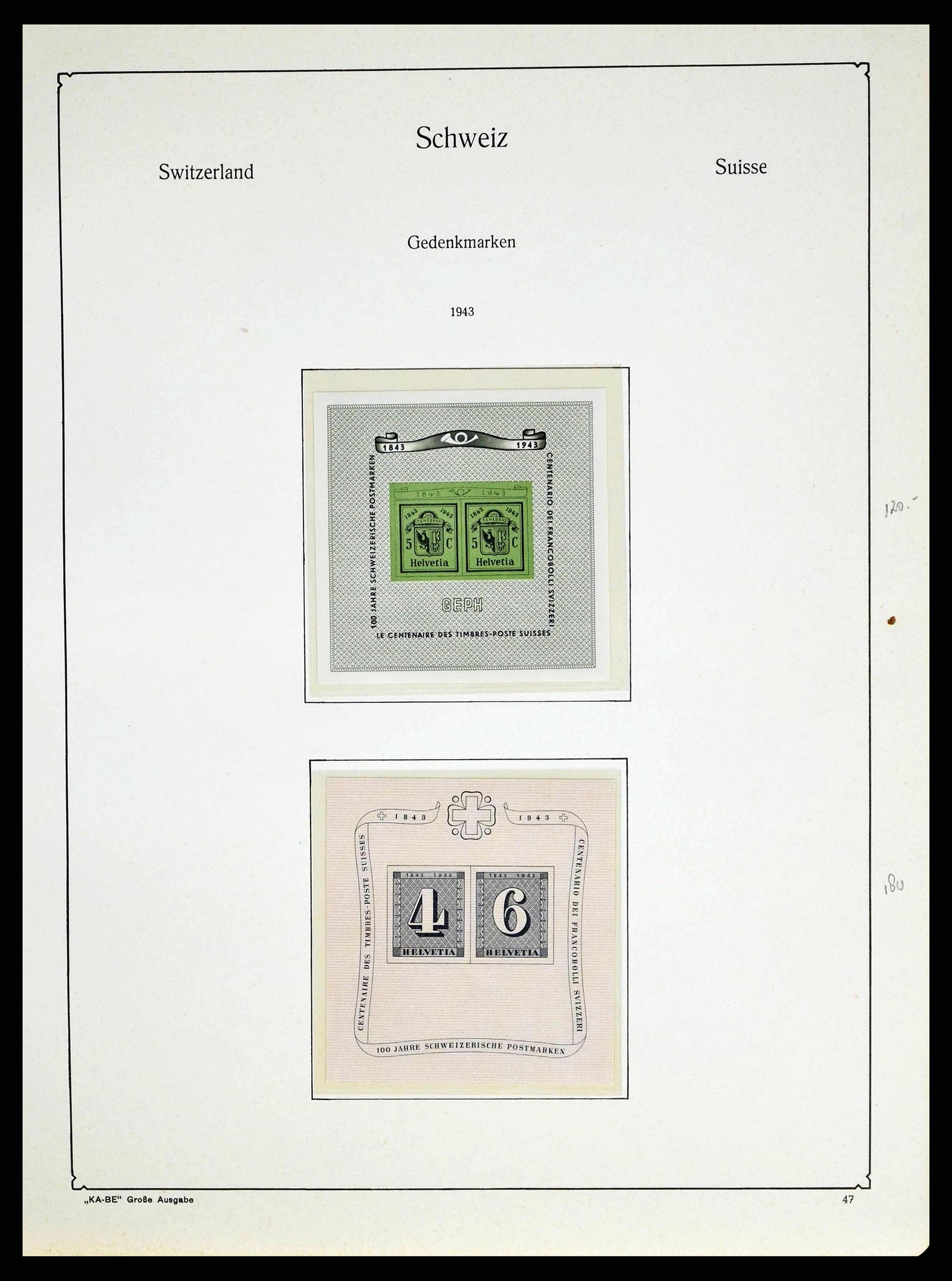 38706 0043 - Stamp collection 38706 Switzerland 1854-1985.