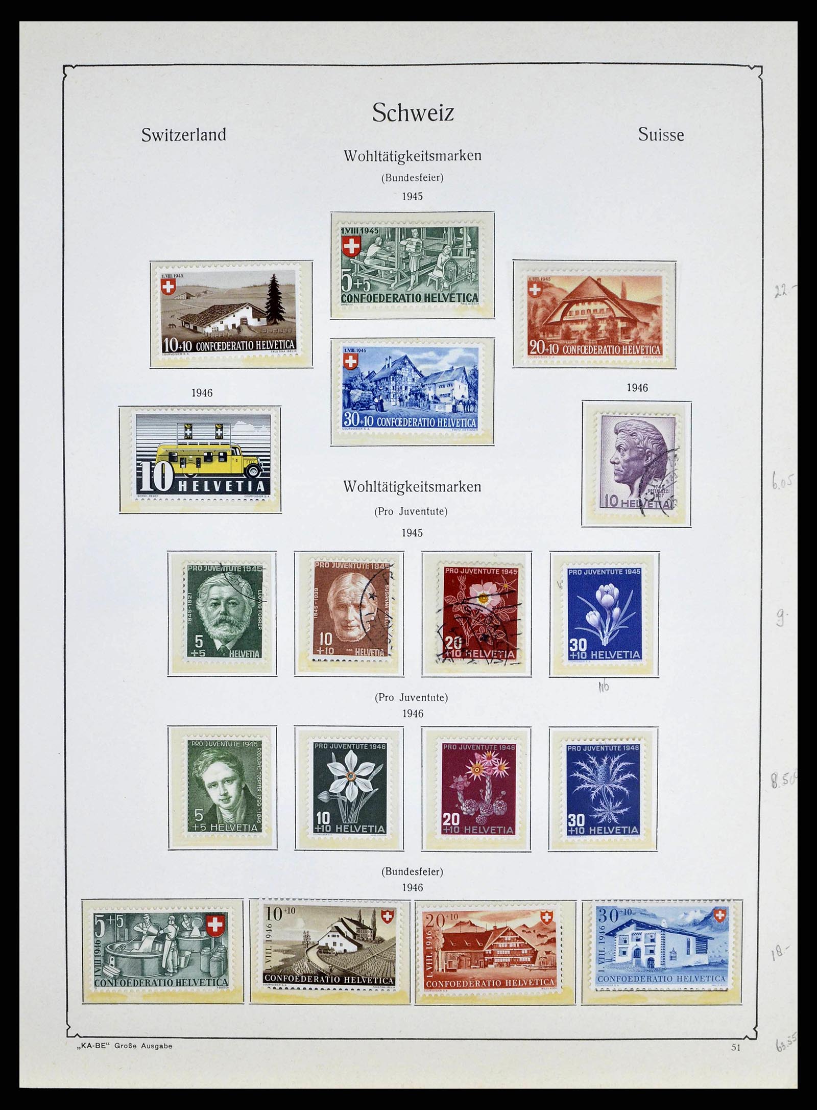 38706 0046 - Postzegelverzameling 38706 Zwitserland 1854-1985.