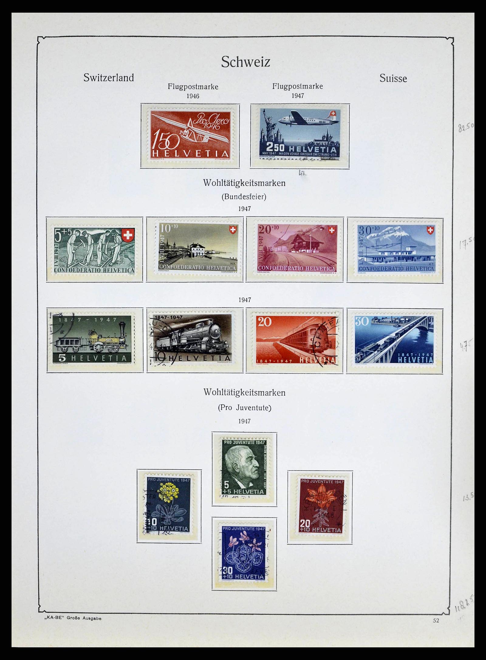 38706 0047 - Stamp collection 38706 Switzerland 1854-1985.