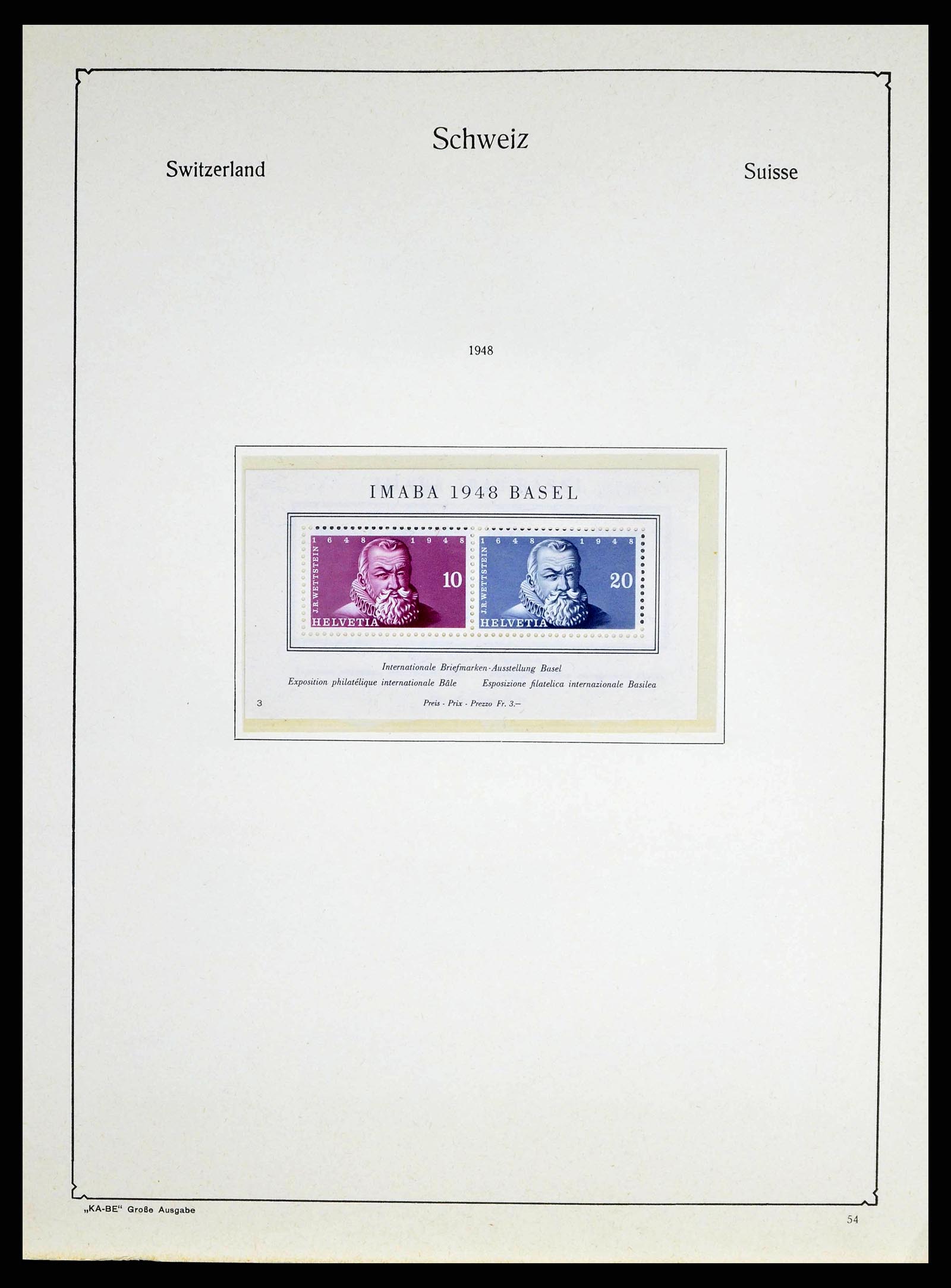 38706 0049 - Stamp collection 38706 Switzerland 1854-1985.