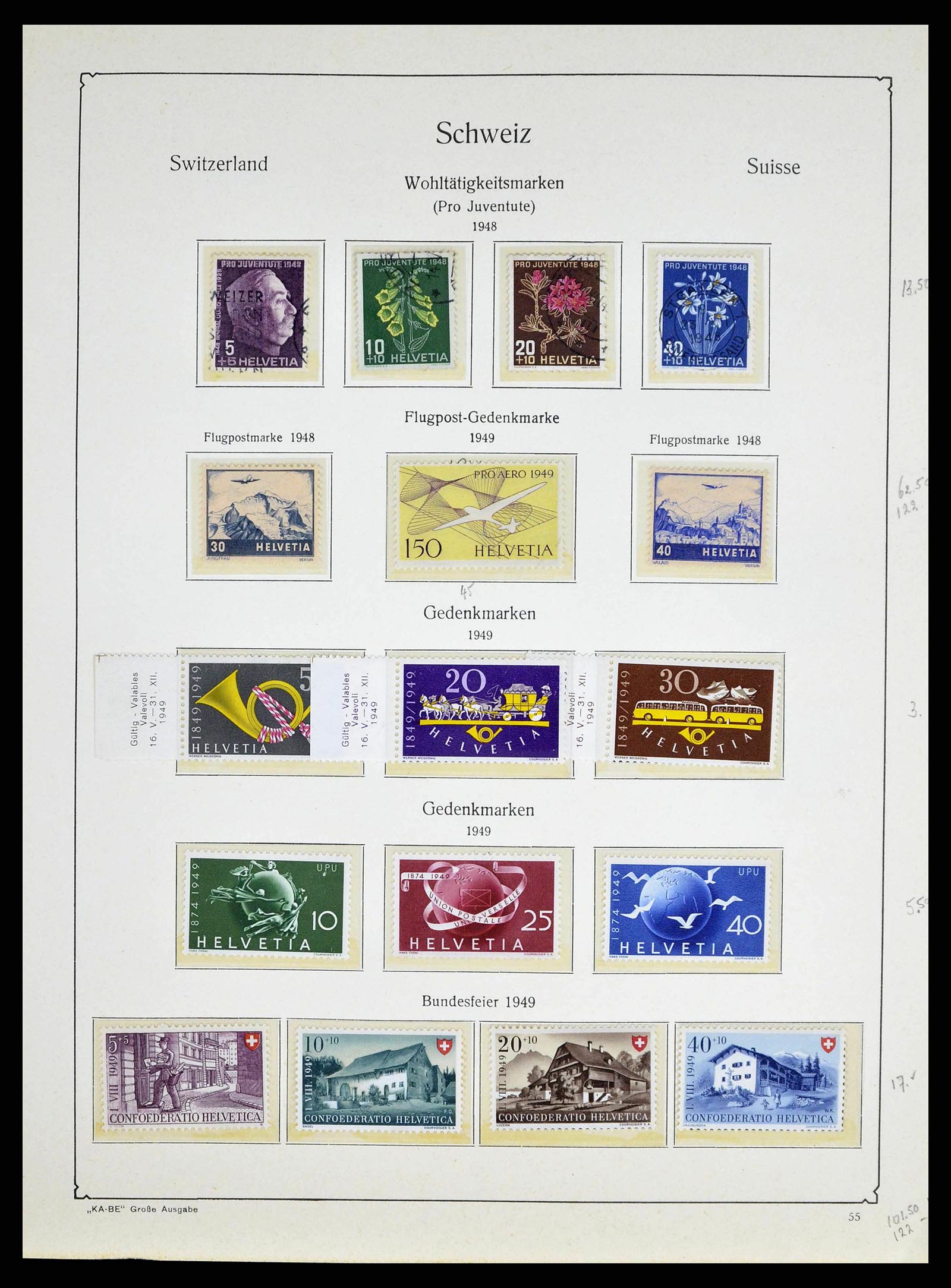 38706 0050 - Postzegelverzameling 38706 Zwitserland 1854-1985.