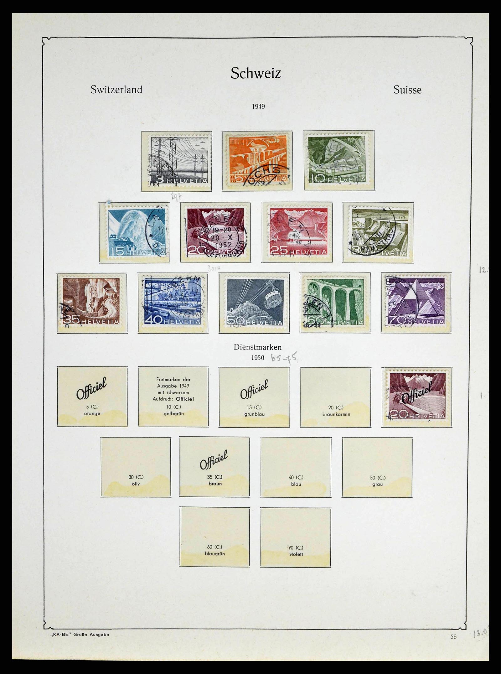 38706 0051 - Postzegelverzameling 38706 Zwitserland 1854-1985.