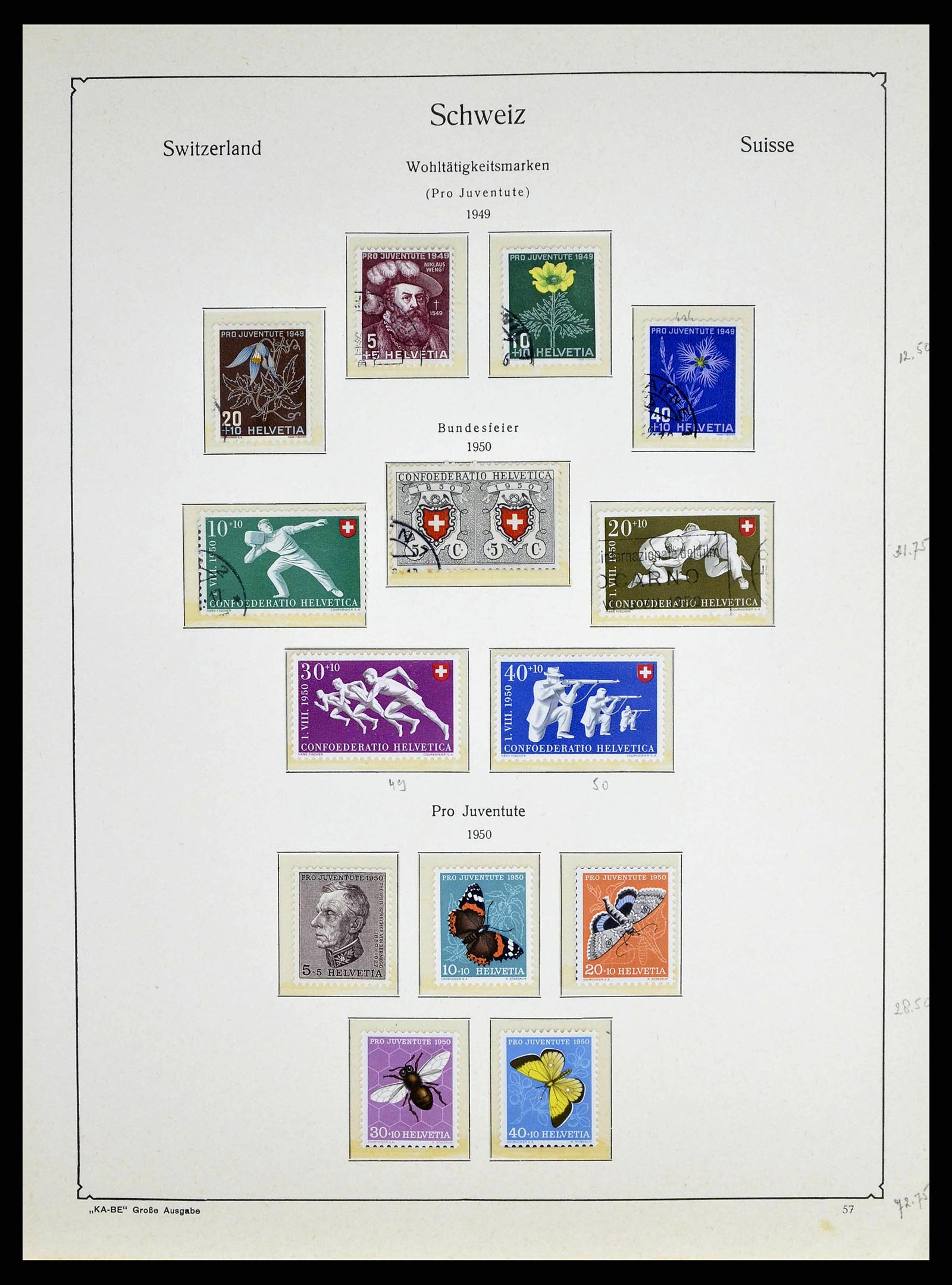 38706 0052 - Postzegelverzameling 38706 Zwitserland 1854-1985.