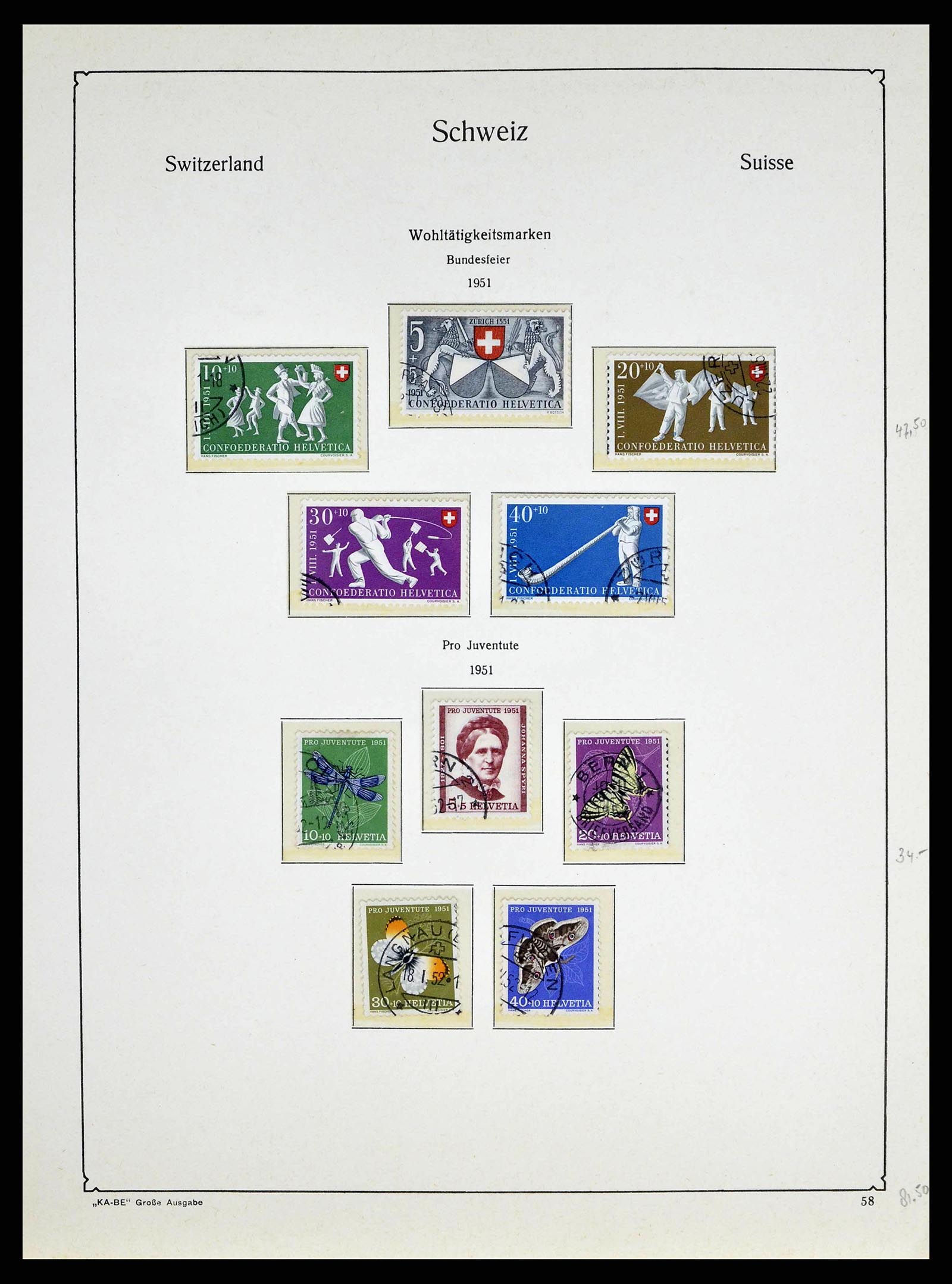 38706 0053 - Postzegelverzameling 38706 Zwitserland 1854-1985.