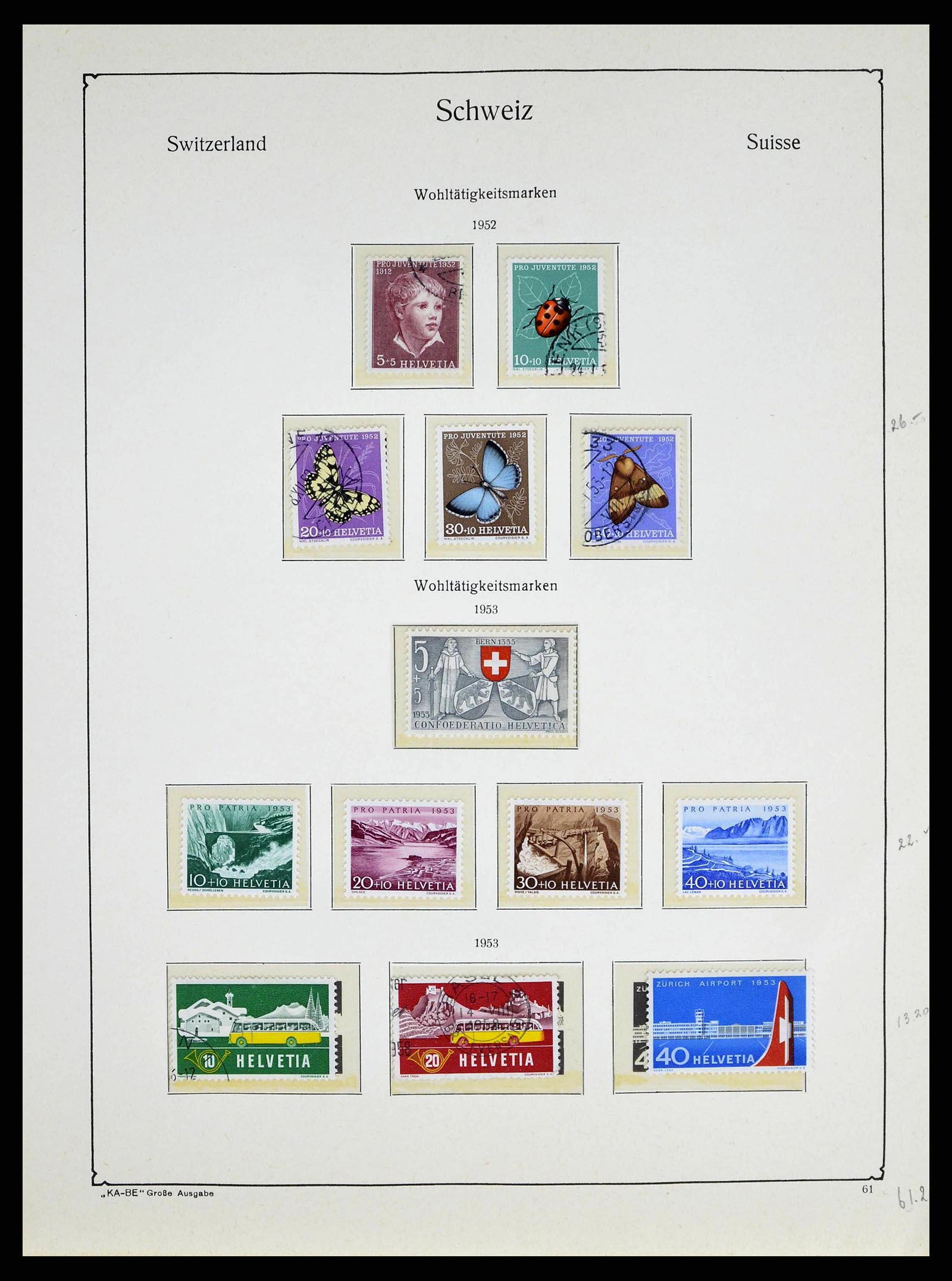38706 0055 - Postzegelverzameling 38706 Zwitserland 1854-1985.