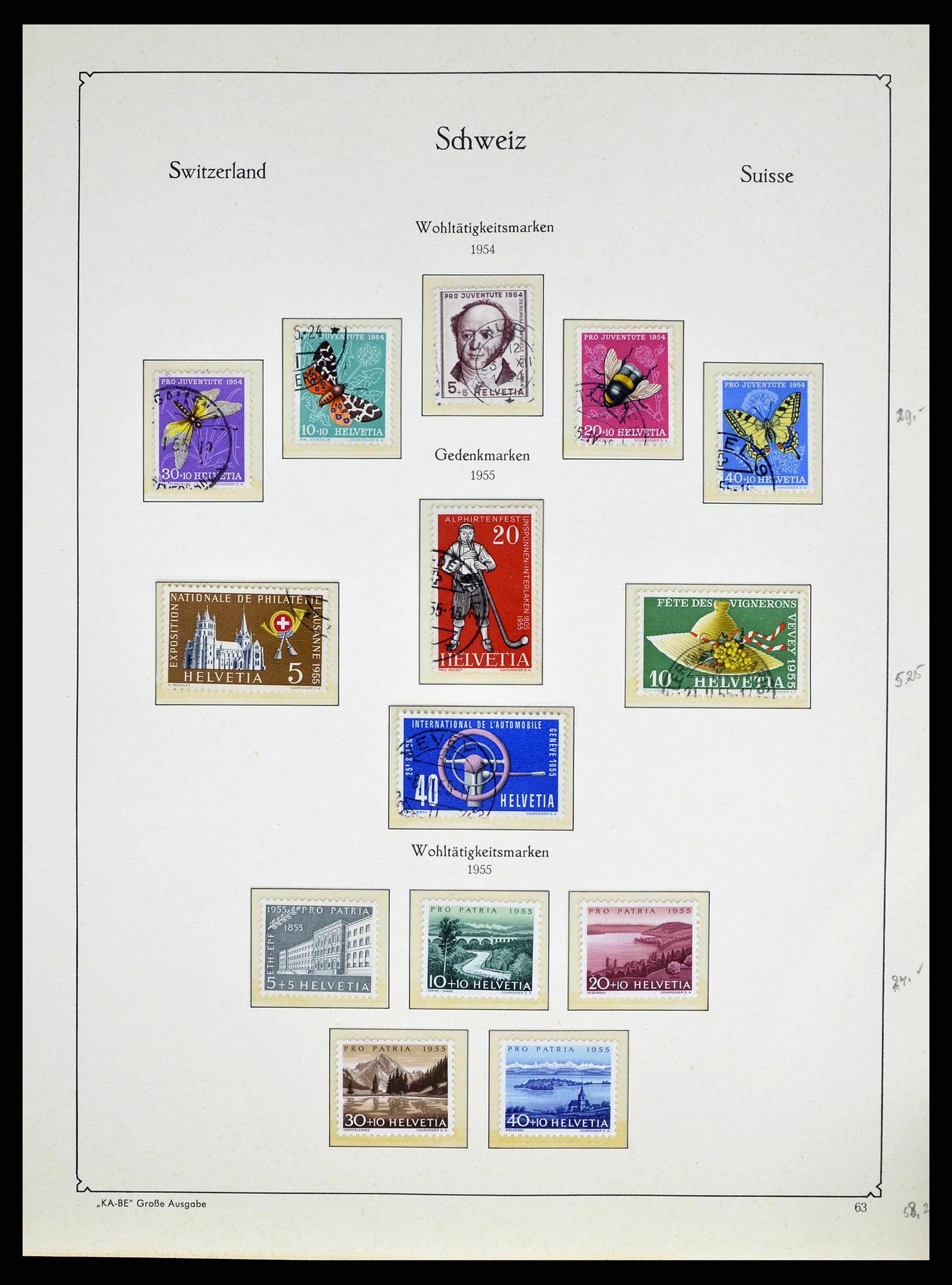 38706 0057 - Postzegelverzameling 38706 Zwitserland 1854-1985.