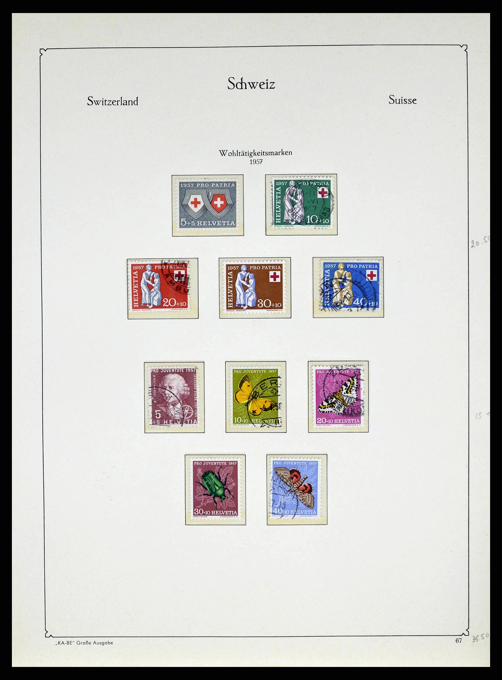 38706 0060 - Postzegelverzameling 38706 Zwitserland 1854-1985.
