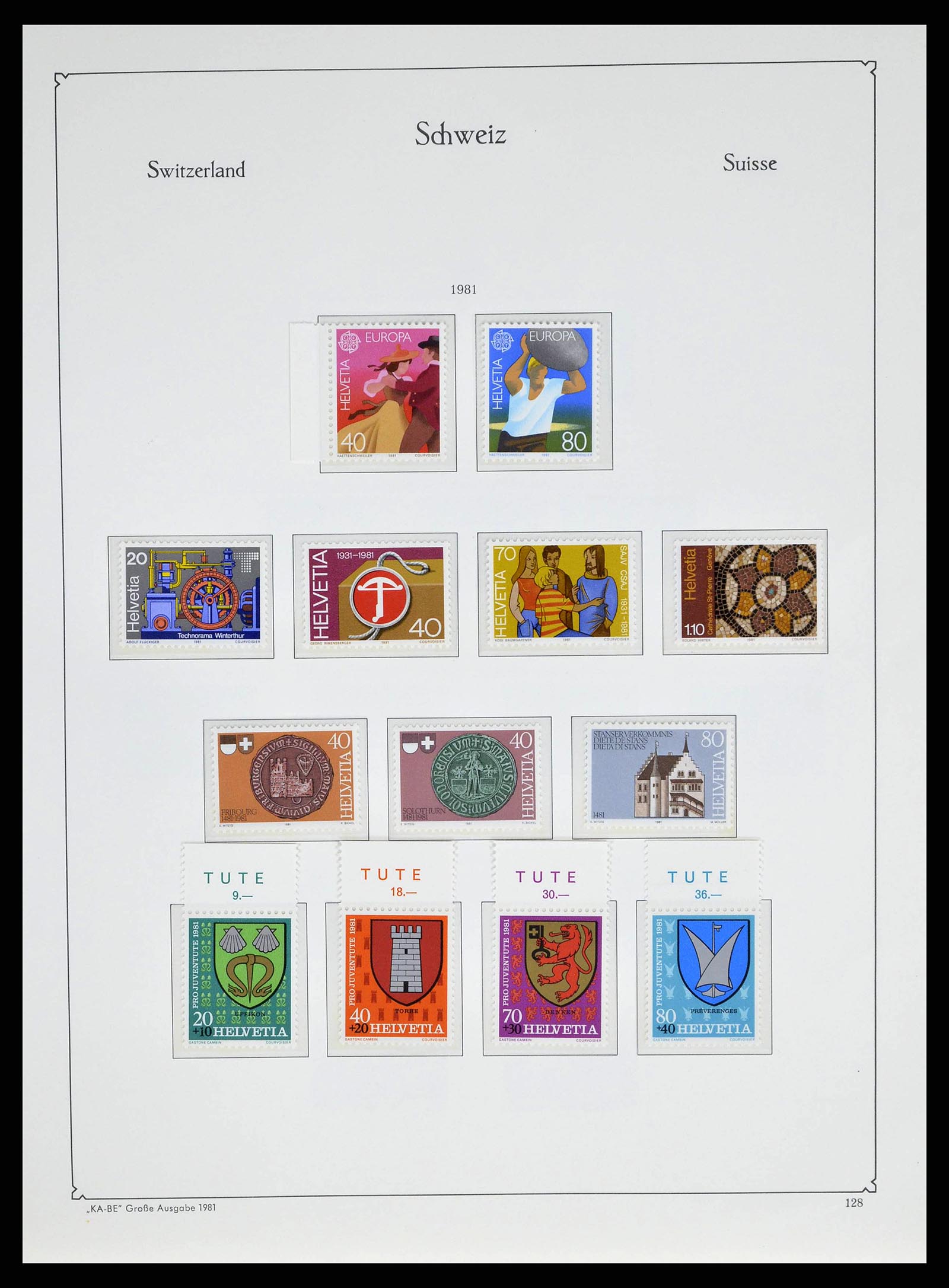 38706 0122 - Stamp collection 38706 Switzerland 1854-1985.