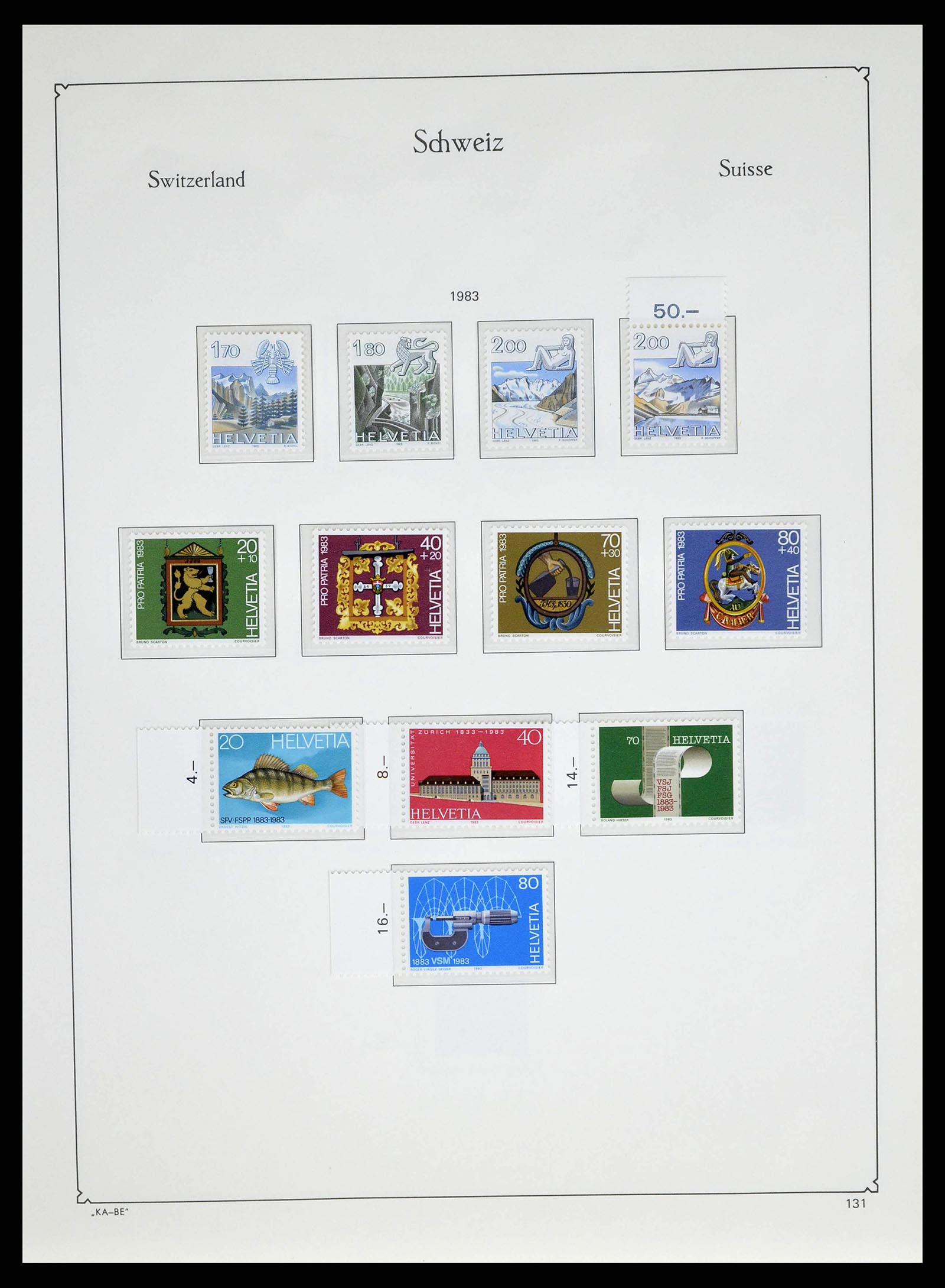 38706 0125 - Stamp collection 38706 Switzerland 1854-1985.