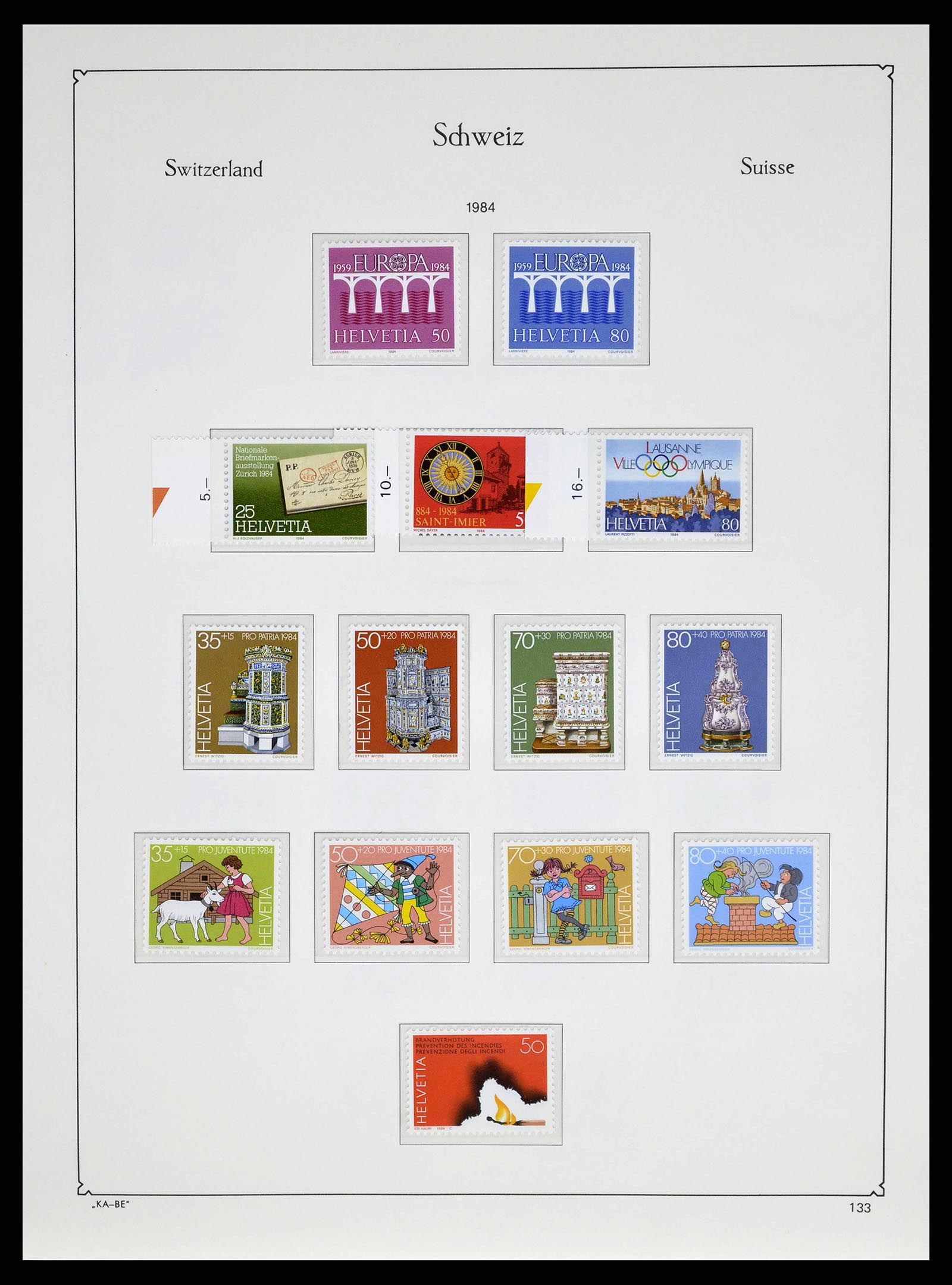 38706 0127 - Stamp collection 38706 Switzerland 1854-1985.