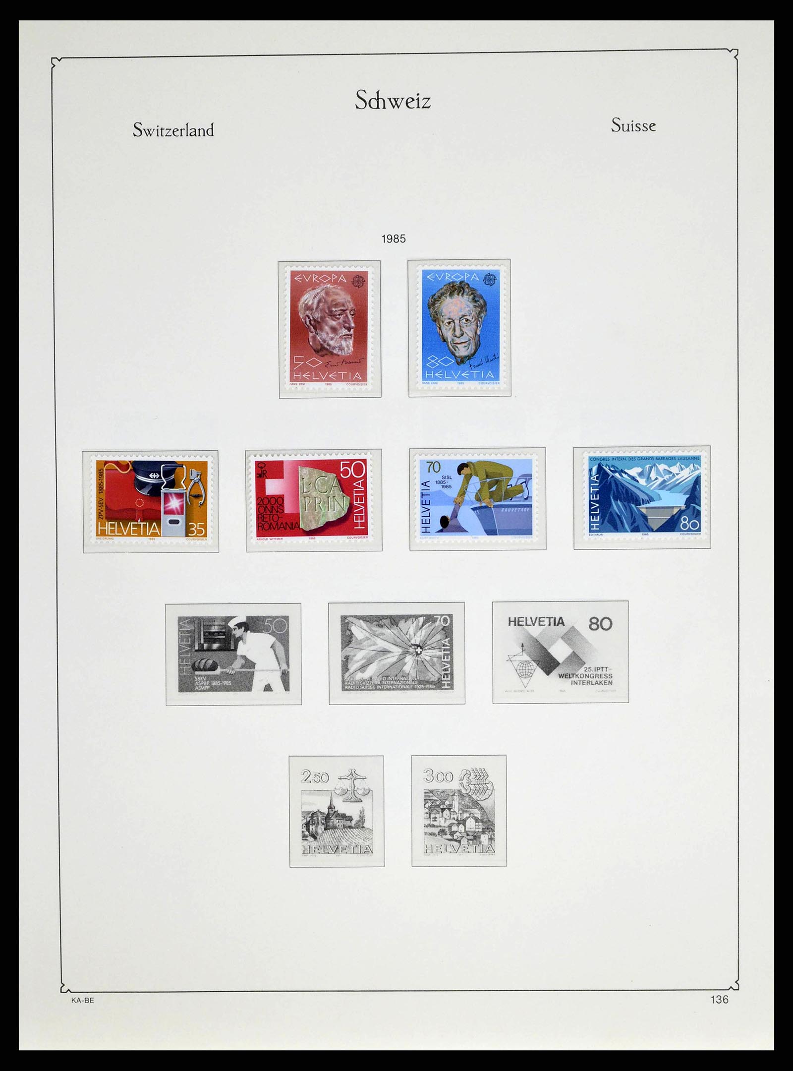 38706 0130 - Stamp collection 38706 Switzerland 1854-1985.