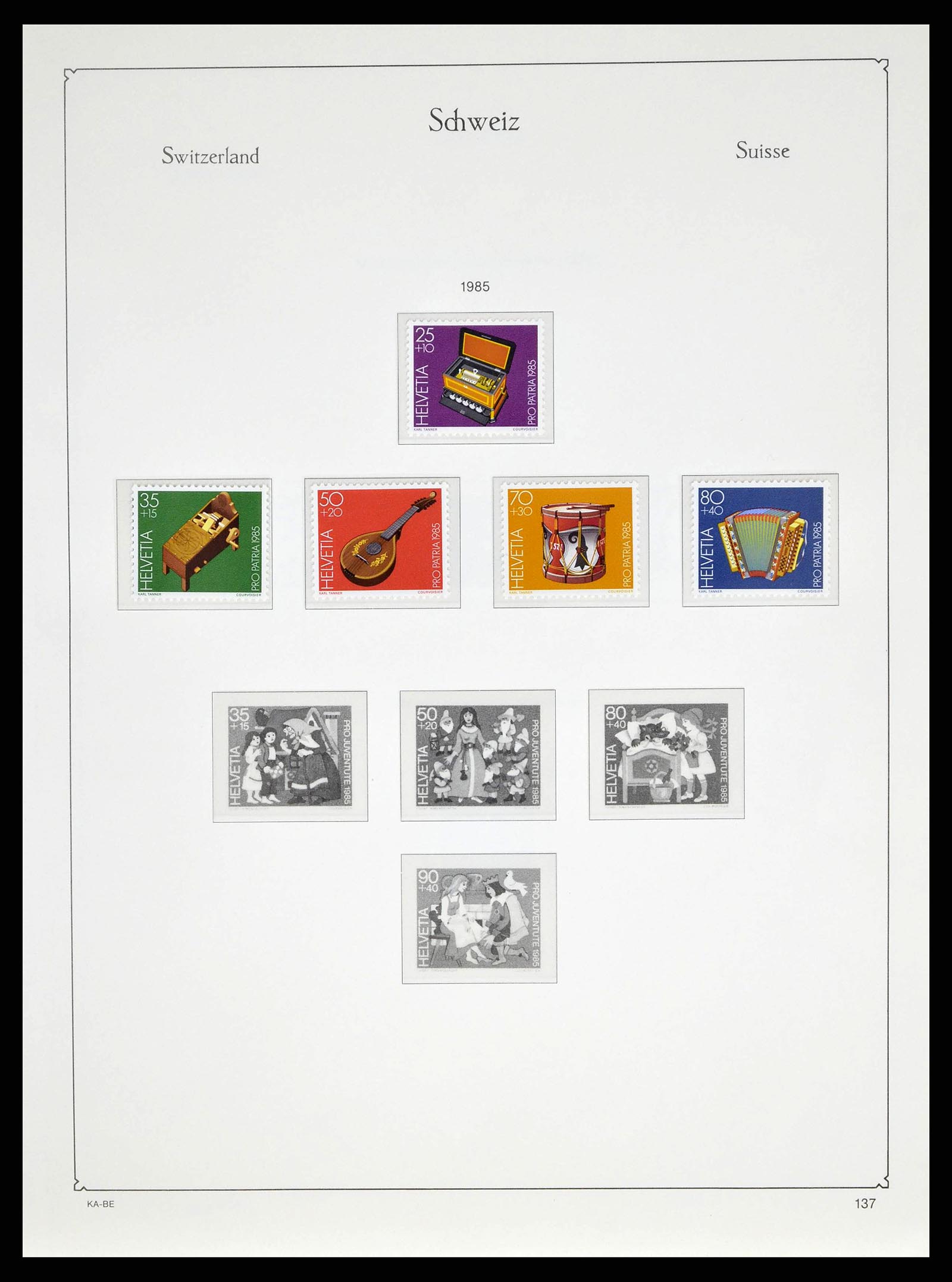 38706 0131 - Stamp collection 38706 Switzerland 1854-1985.