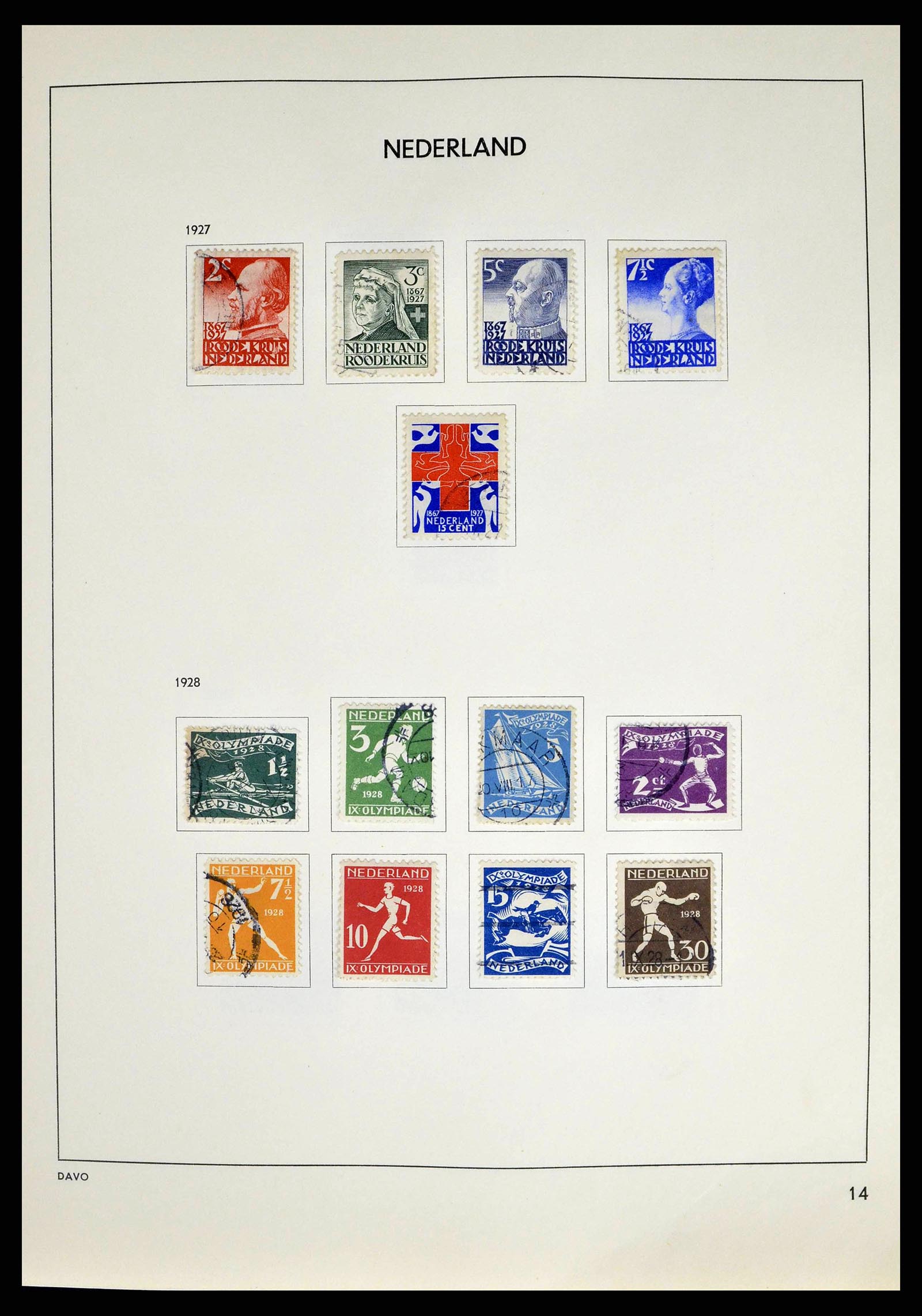 38709 0014 - Postzegelverzameling 38709 Nederland 1867-1986.