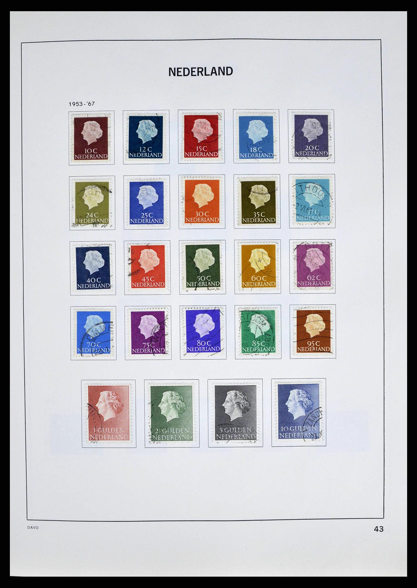 38709 0045 - Postzegelverzameling 38709 Nederland 1867-1986.