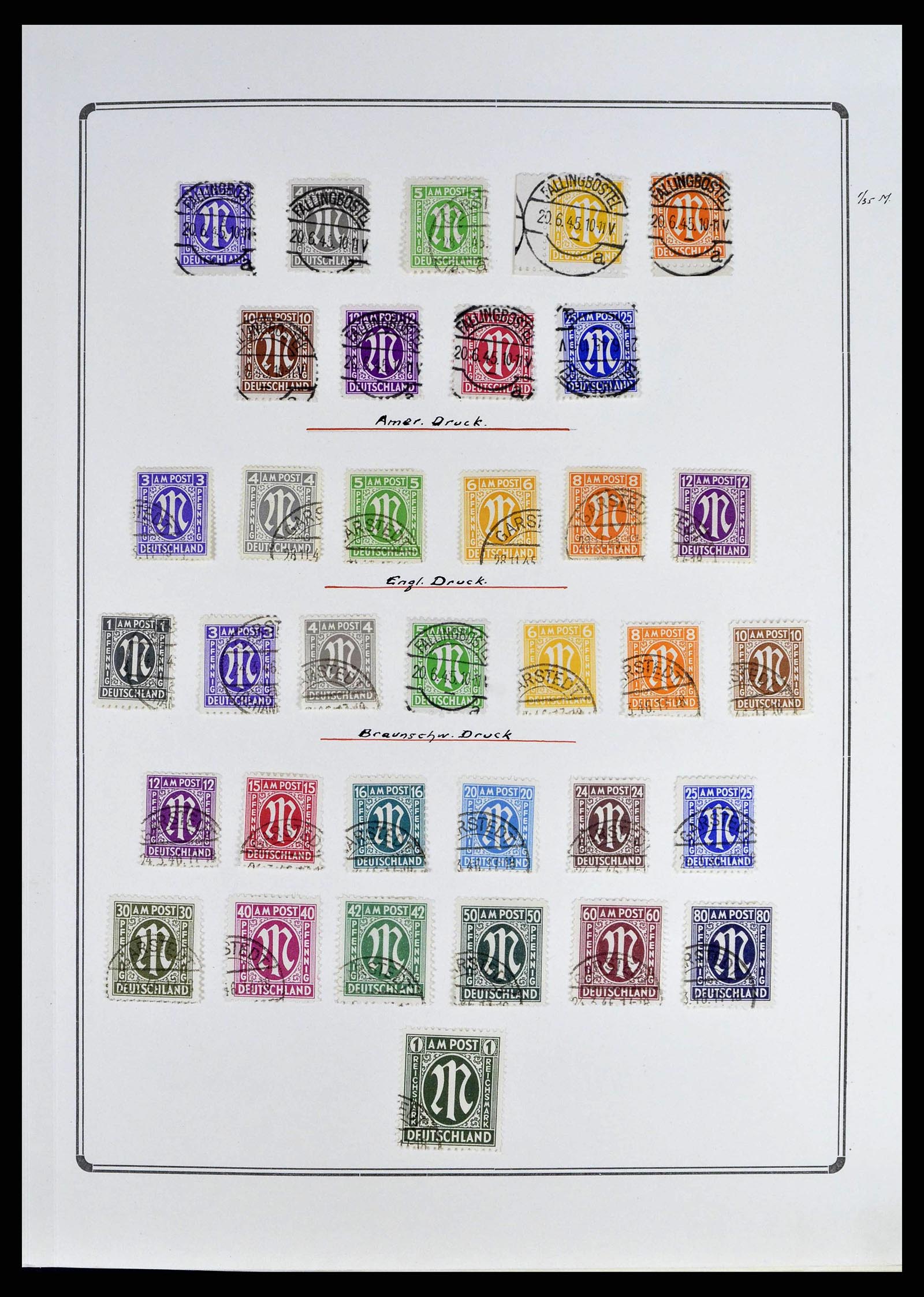 38713 0002 - Stamp collection 38713 German Zones 1945-1949.