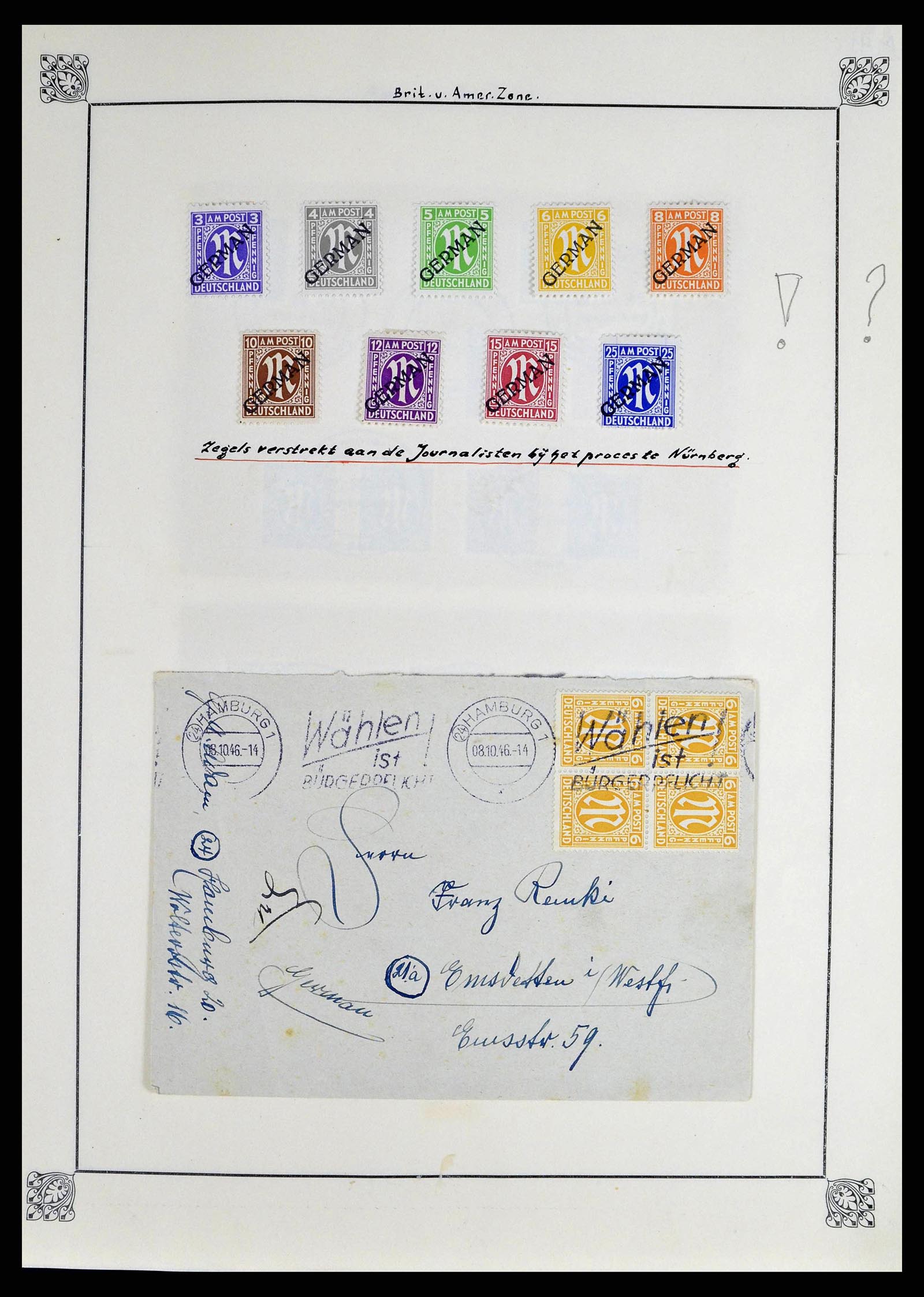 38713 0003 - Stamp collection 38713 German Zones 1945-1949.