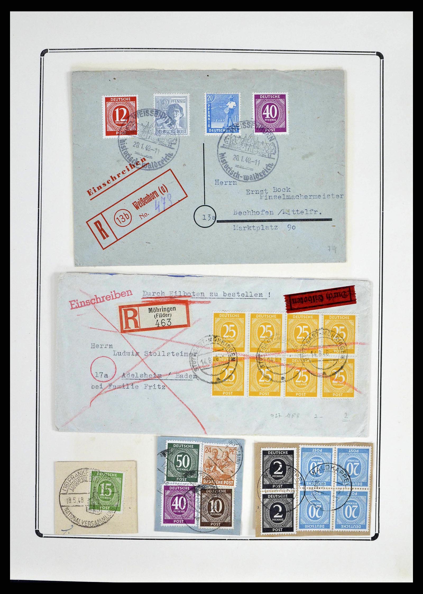 38713 0006 - Stamp collection 38713 German Zones 1945-1949.