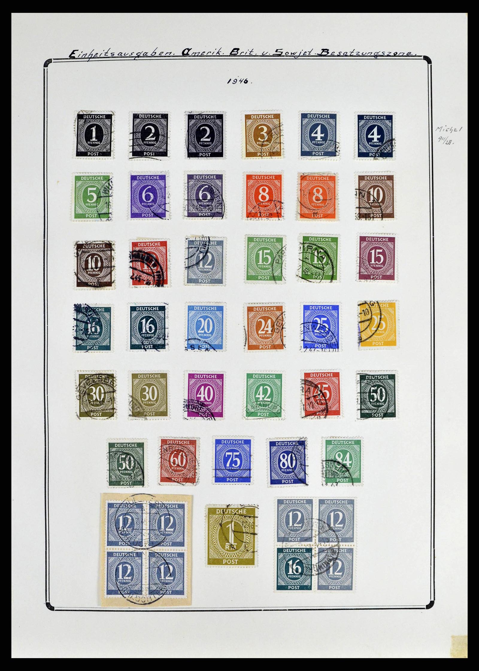38713 0008 - Postzegelverzameling 38713 Duitse Zones 1945-1949.