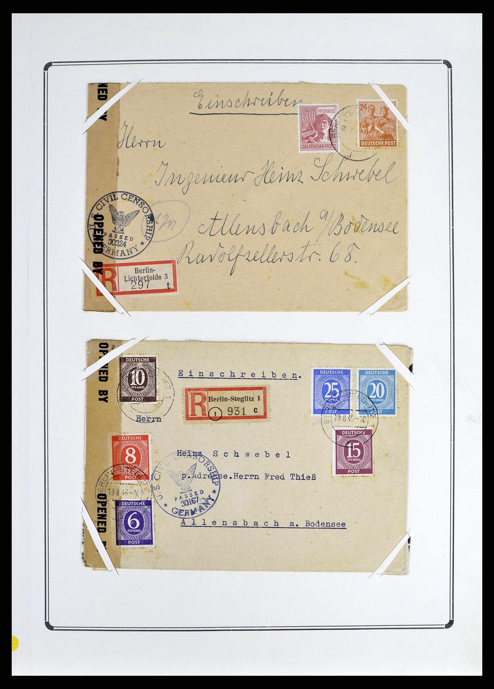 38713 0009 - Postzegelverzameling 38713 Duitse Zones 1945-1949.