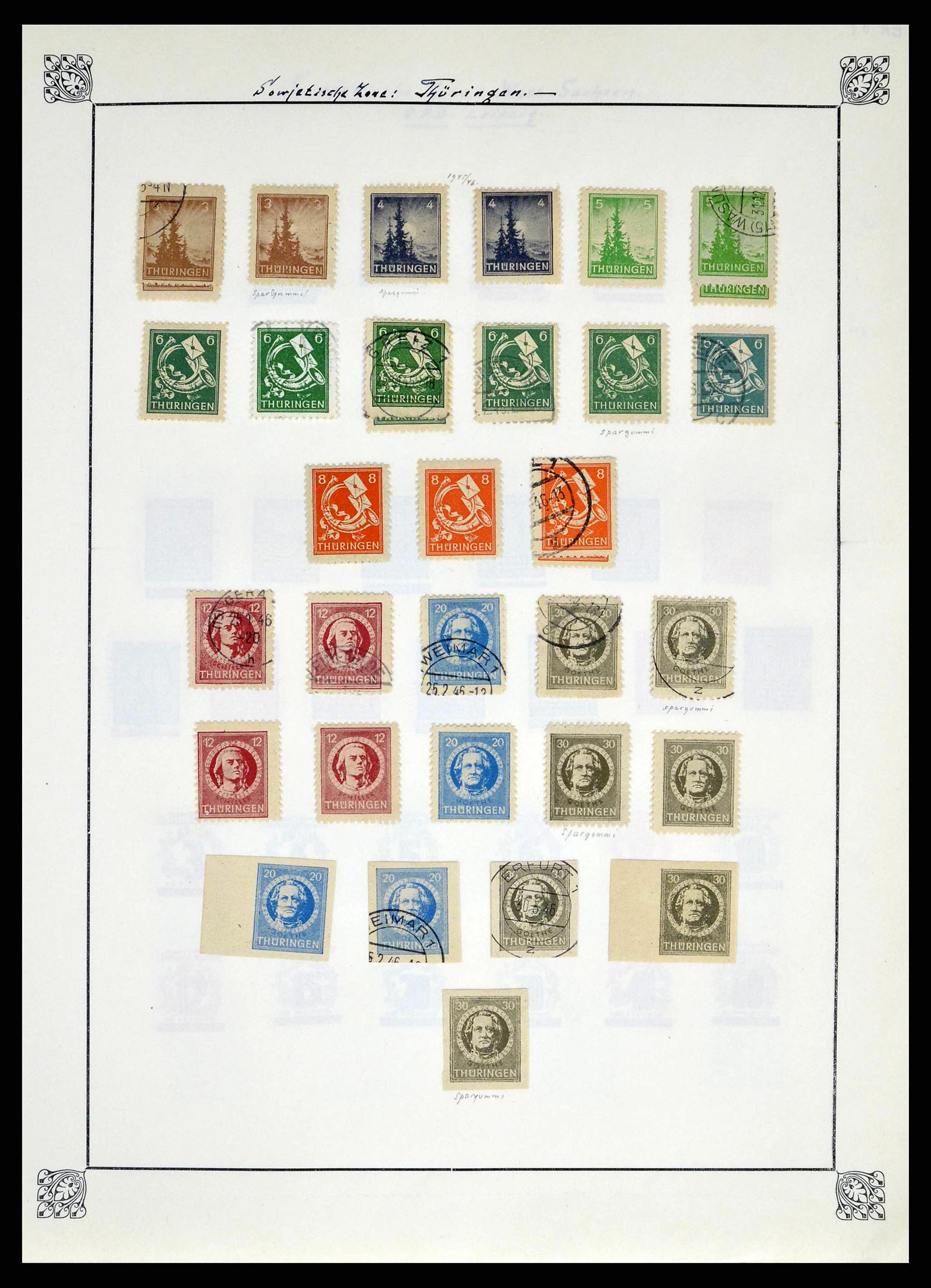 38713 0033 - Stamp collection 38713 German Zones 1945-1949.