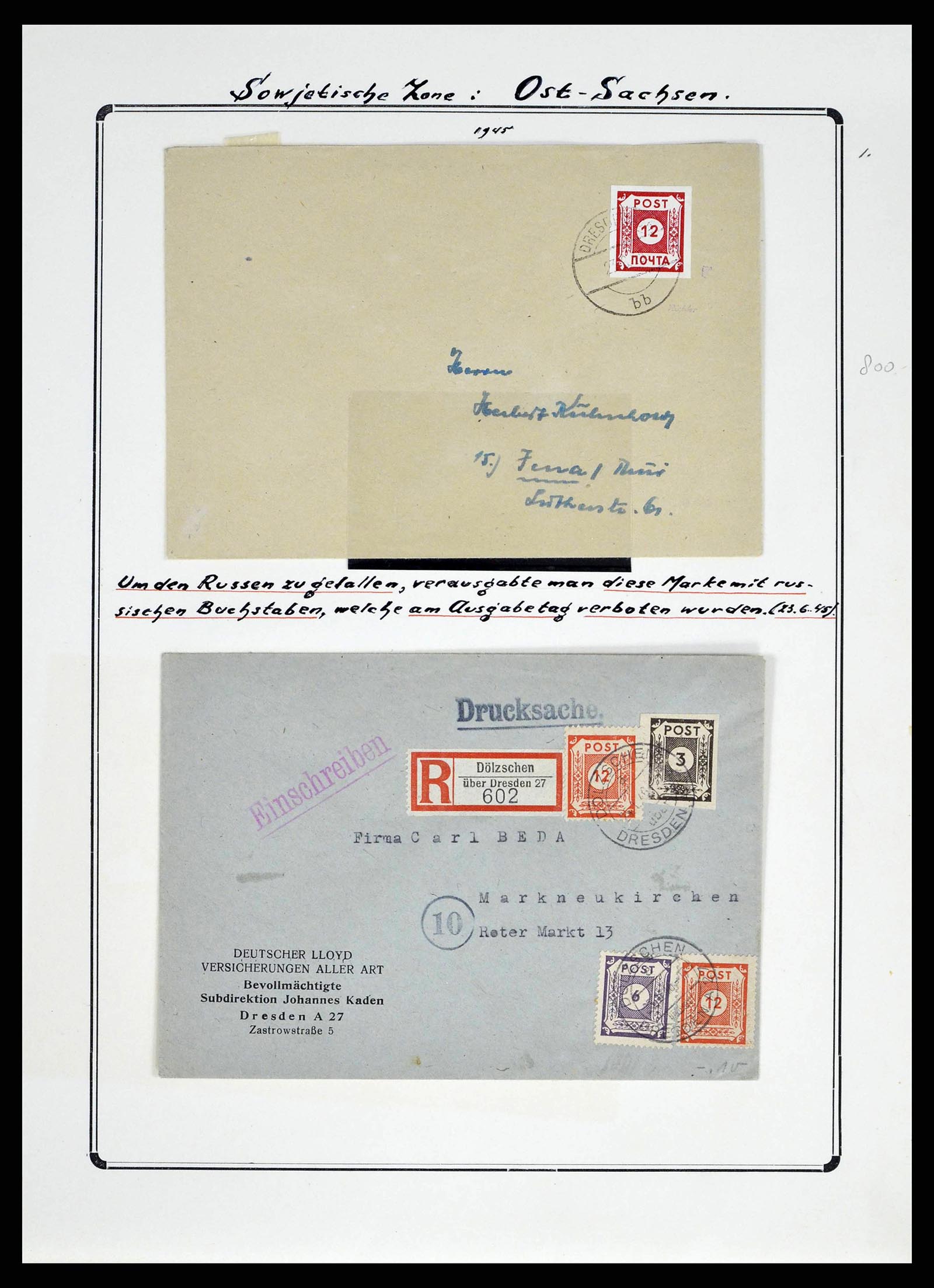 38713 0041 - Stamp collection 38713 German Zones 1945-1949.