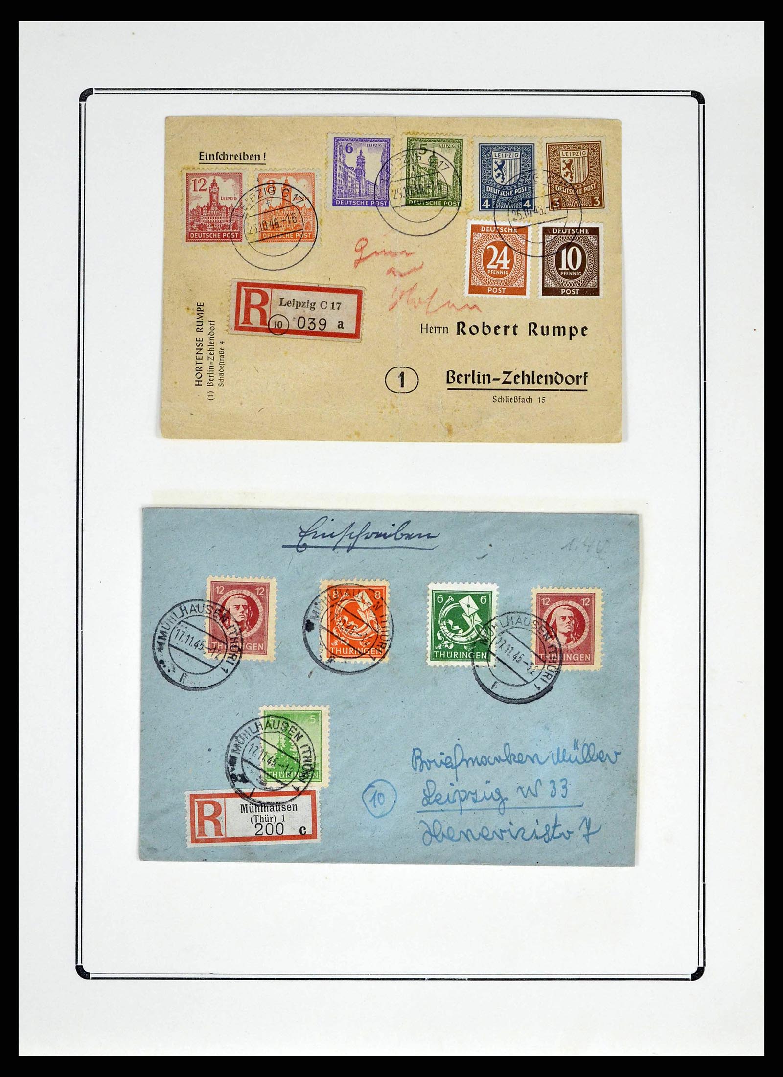 38713 0042 - Postzegelverzameling 38713 Duitse Zones 1945-1949.