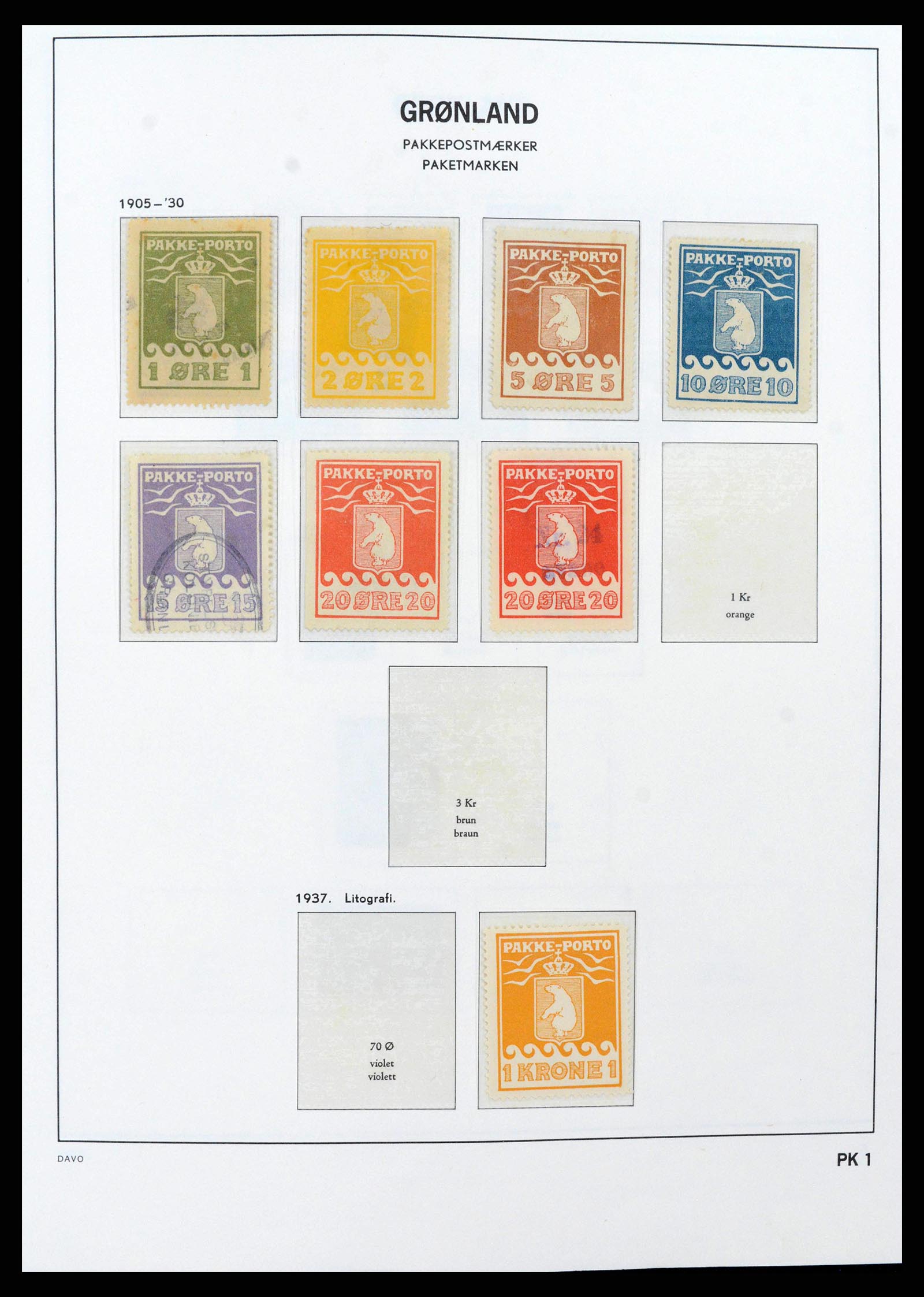 38716 0001 - Stamp collection 38716 Greenland 1905-2007.