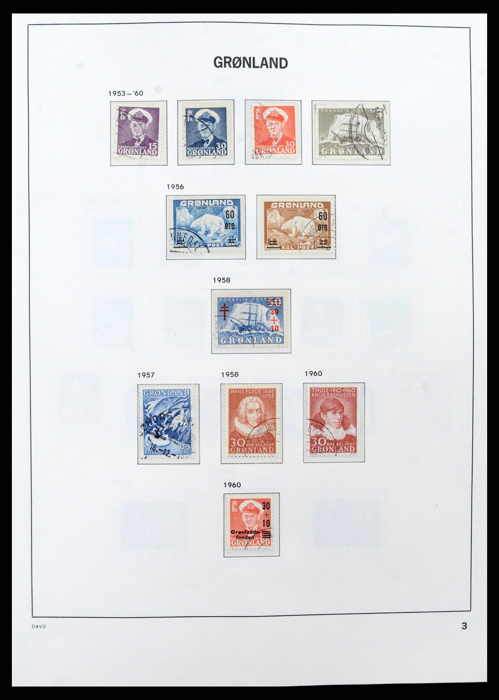 38716 0004 - Stamp collection 38716 Greenland 1905-2007.