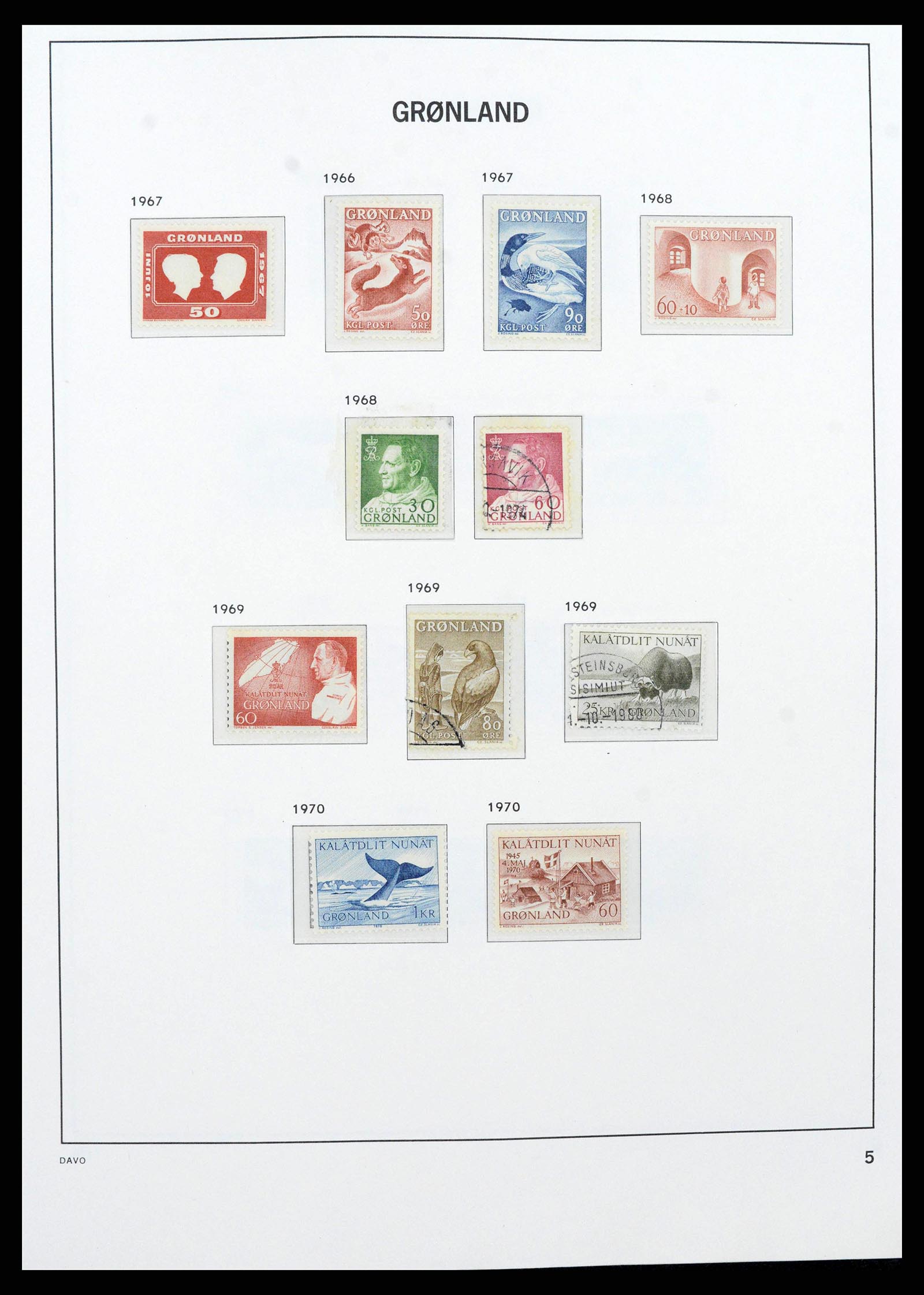 38716 0006 - Stamp collection 38716 Greenland 1905-2007.