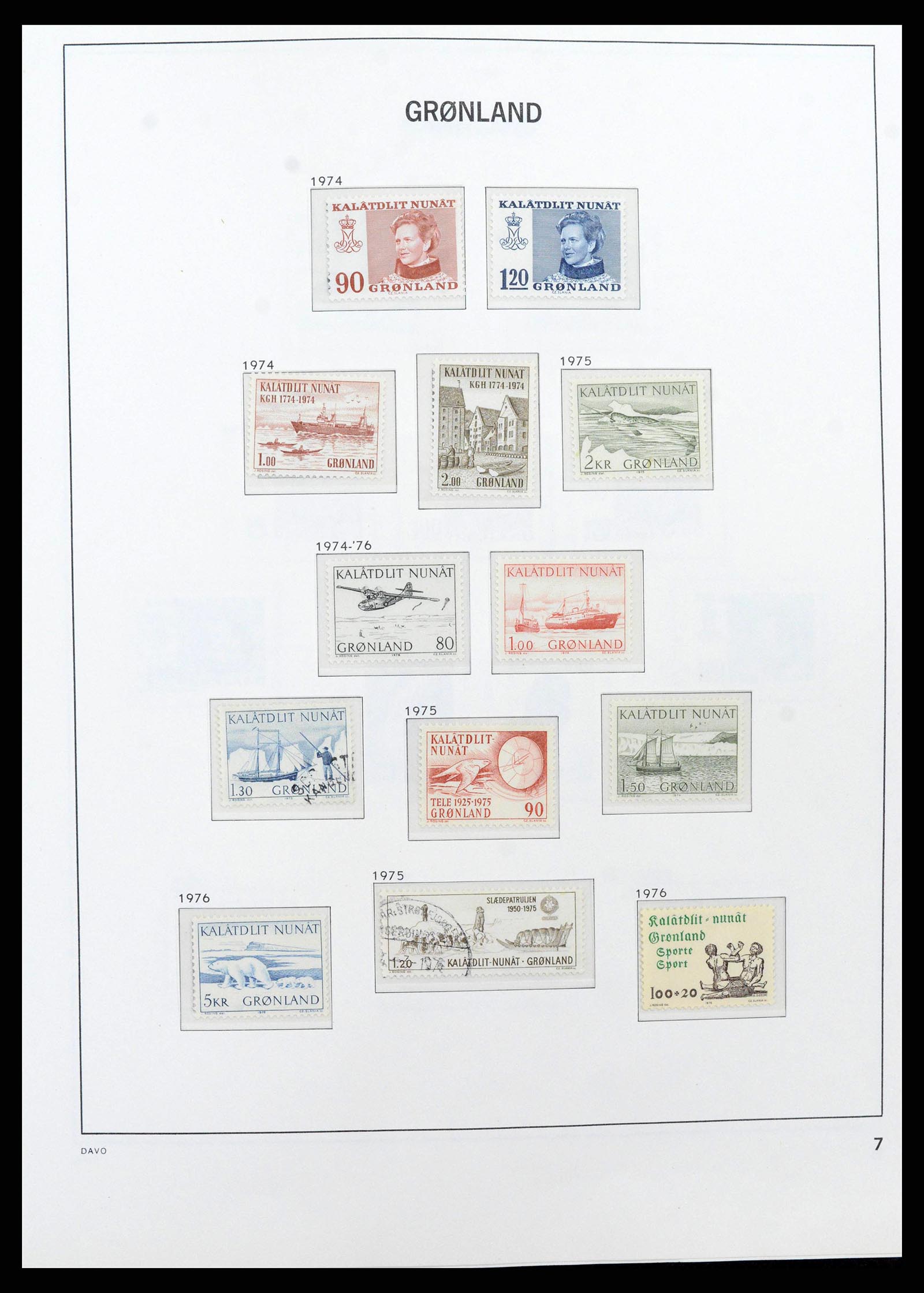 38716 0008 - Stamp collection 38716 Greenland 1905-2007.