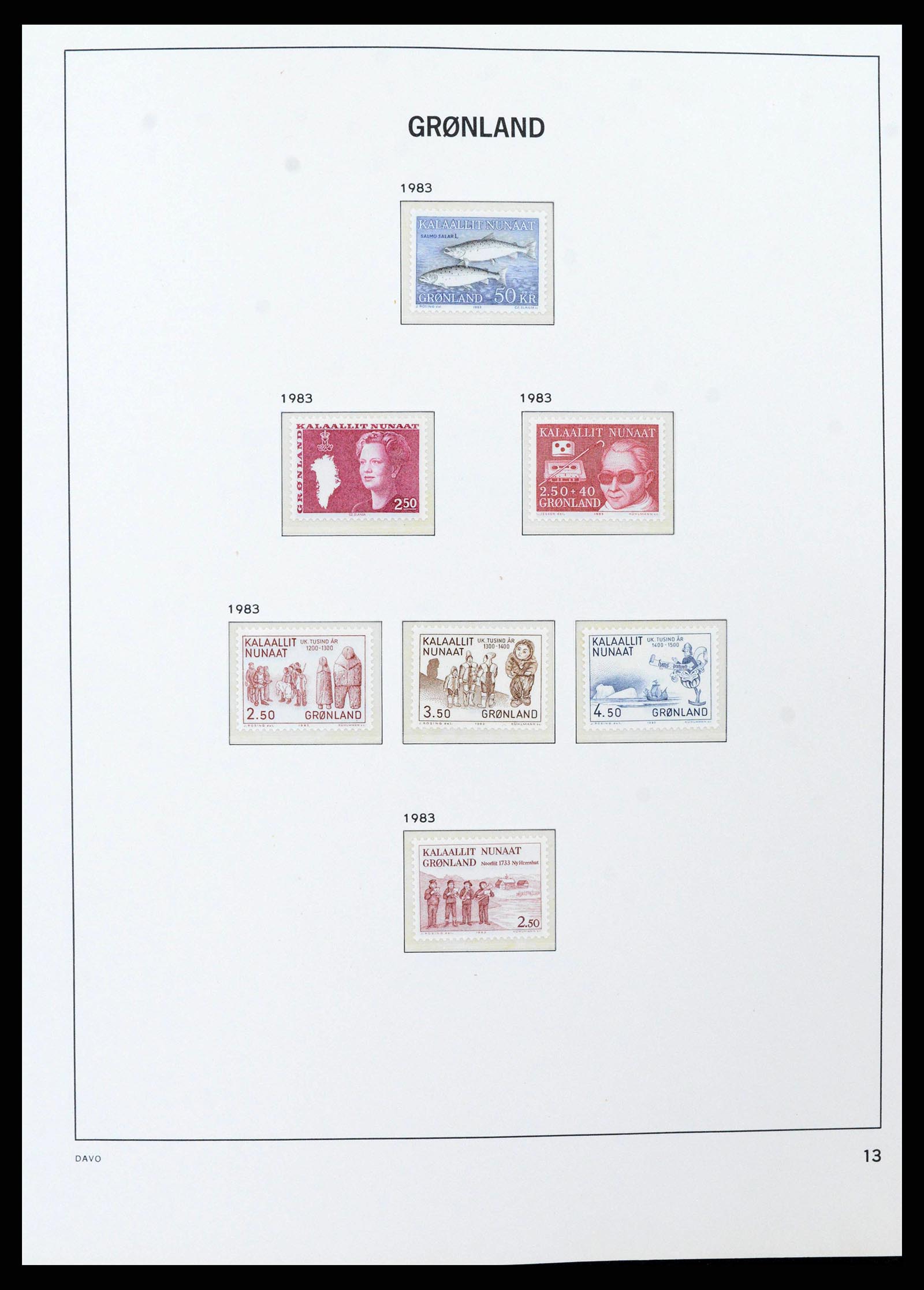 38716 0014 - Stamp collection 38716 Greenland 1905-2007.