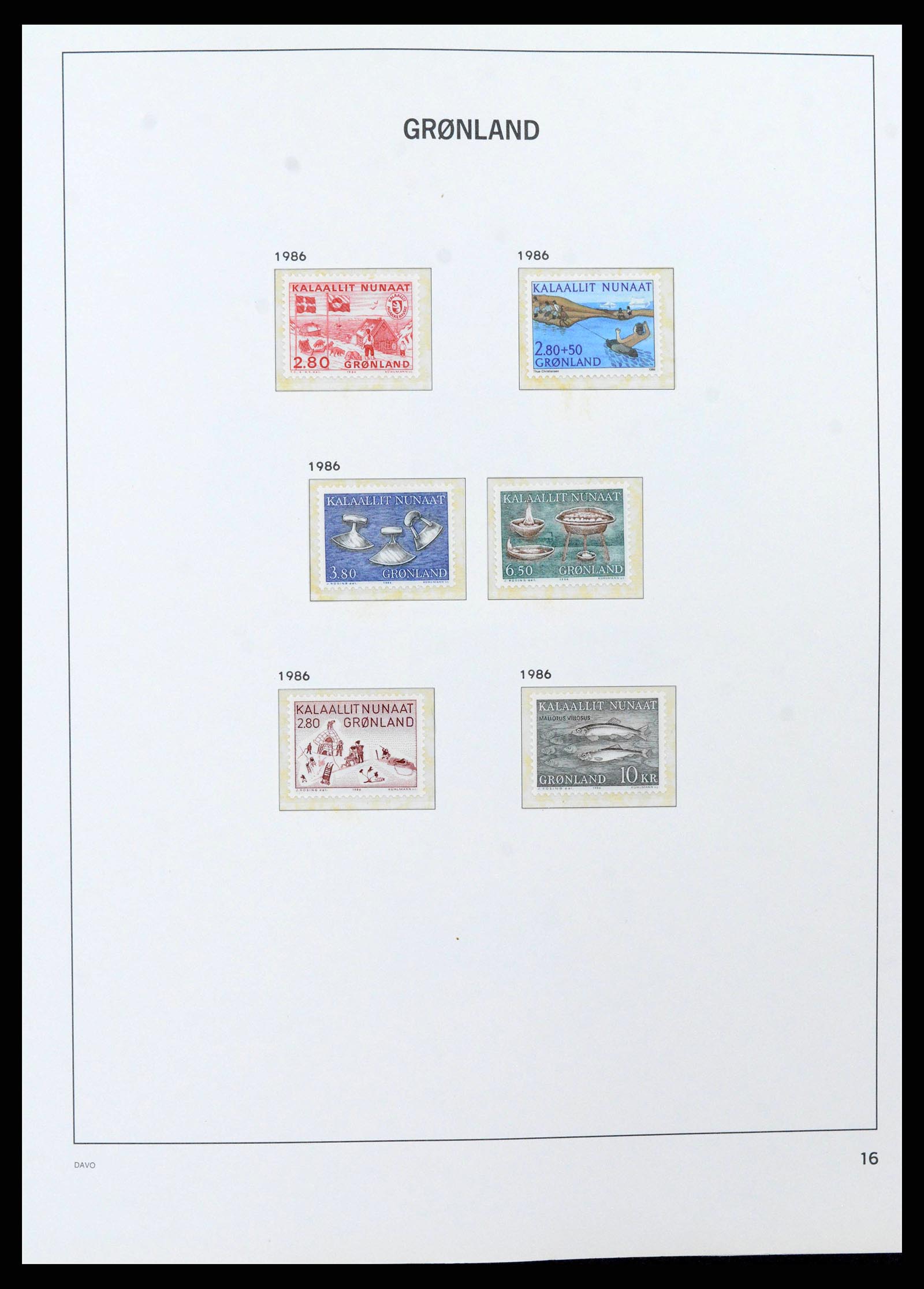 38716 0017 - Stamp collection 38716 Greenland 1905-2007.