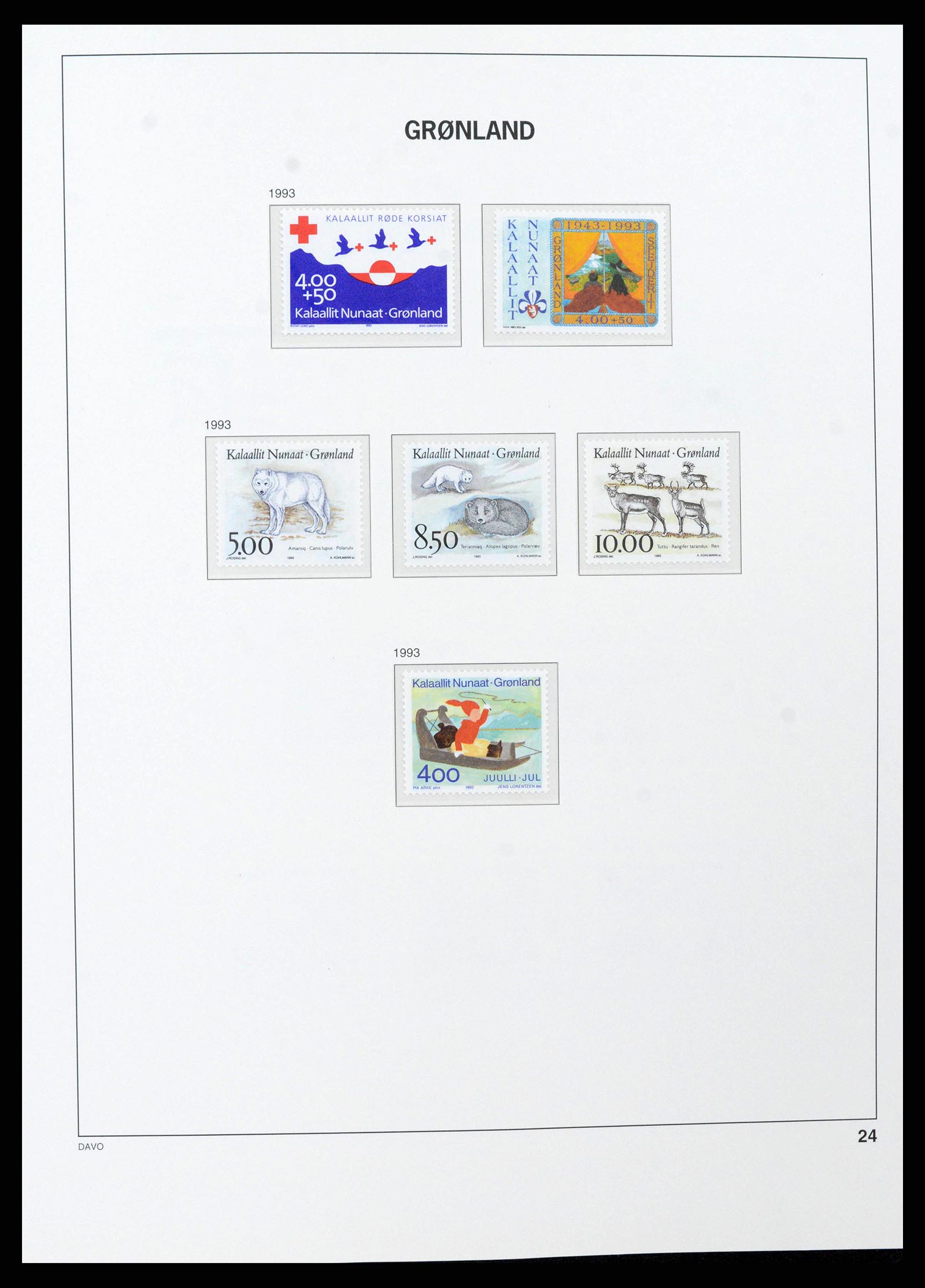 38716 0025 - Stamp collection 38716 Greenland 1905-2007.