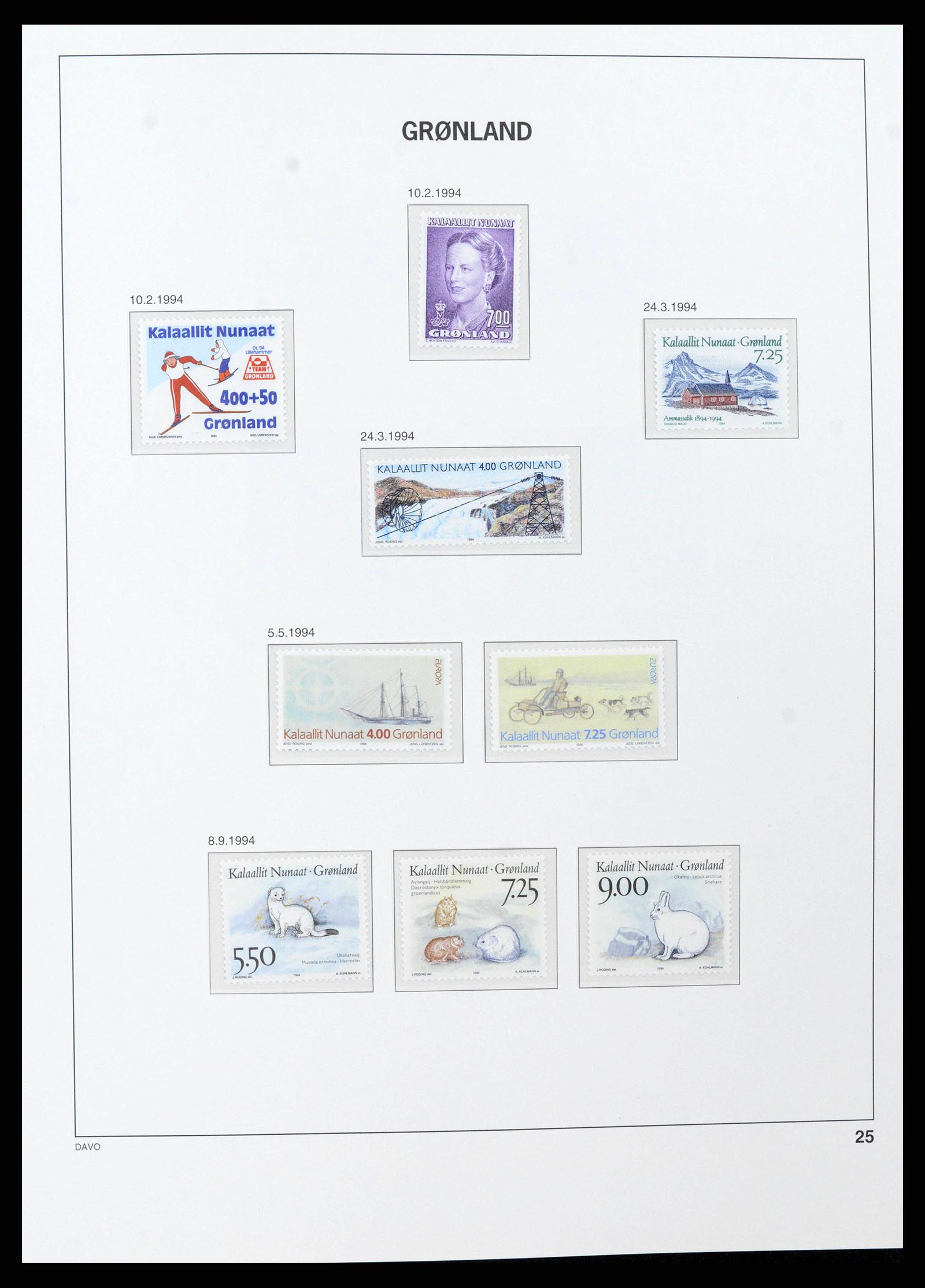 38716 0026 - Stamp collection 38716 Greenland 1905-2007.