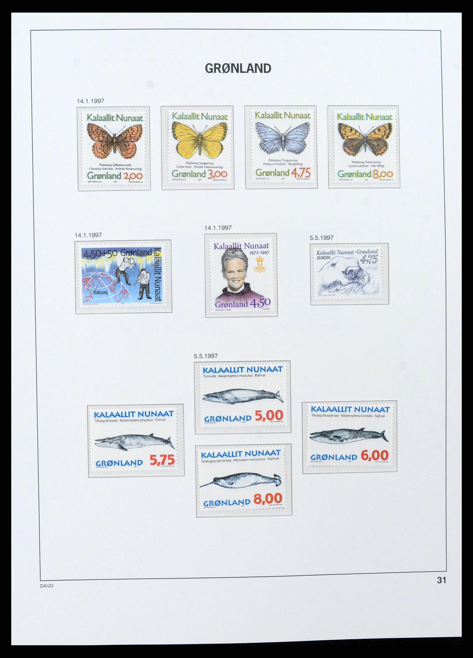 38716 0033 - Stamp collection 38716 Greenland 1905-2007.