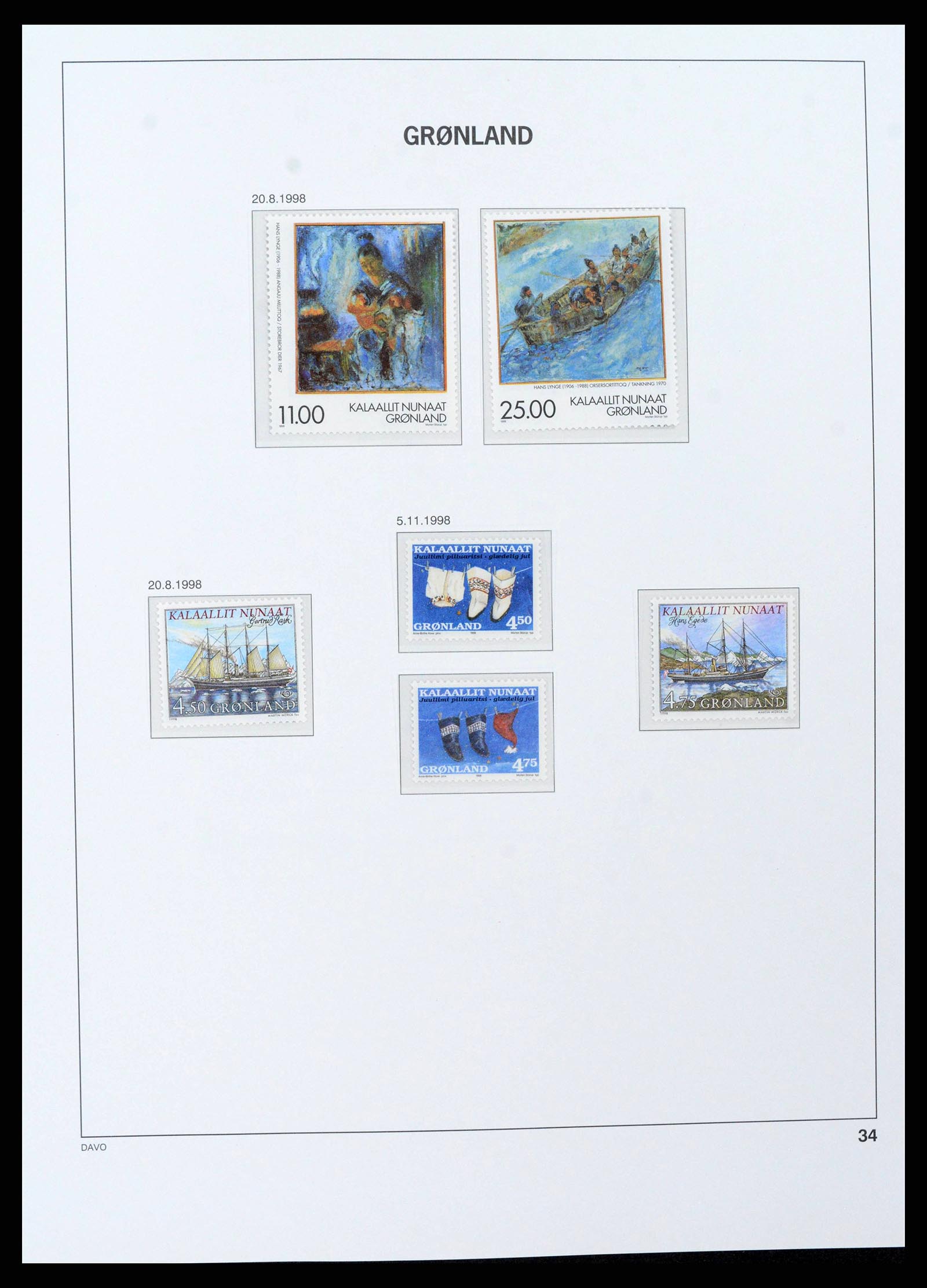 38716 0036 - Stamp collection 38716 Greenland 1905-2007.