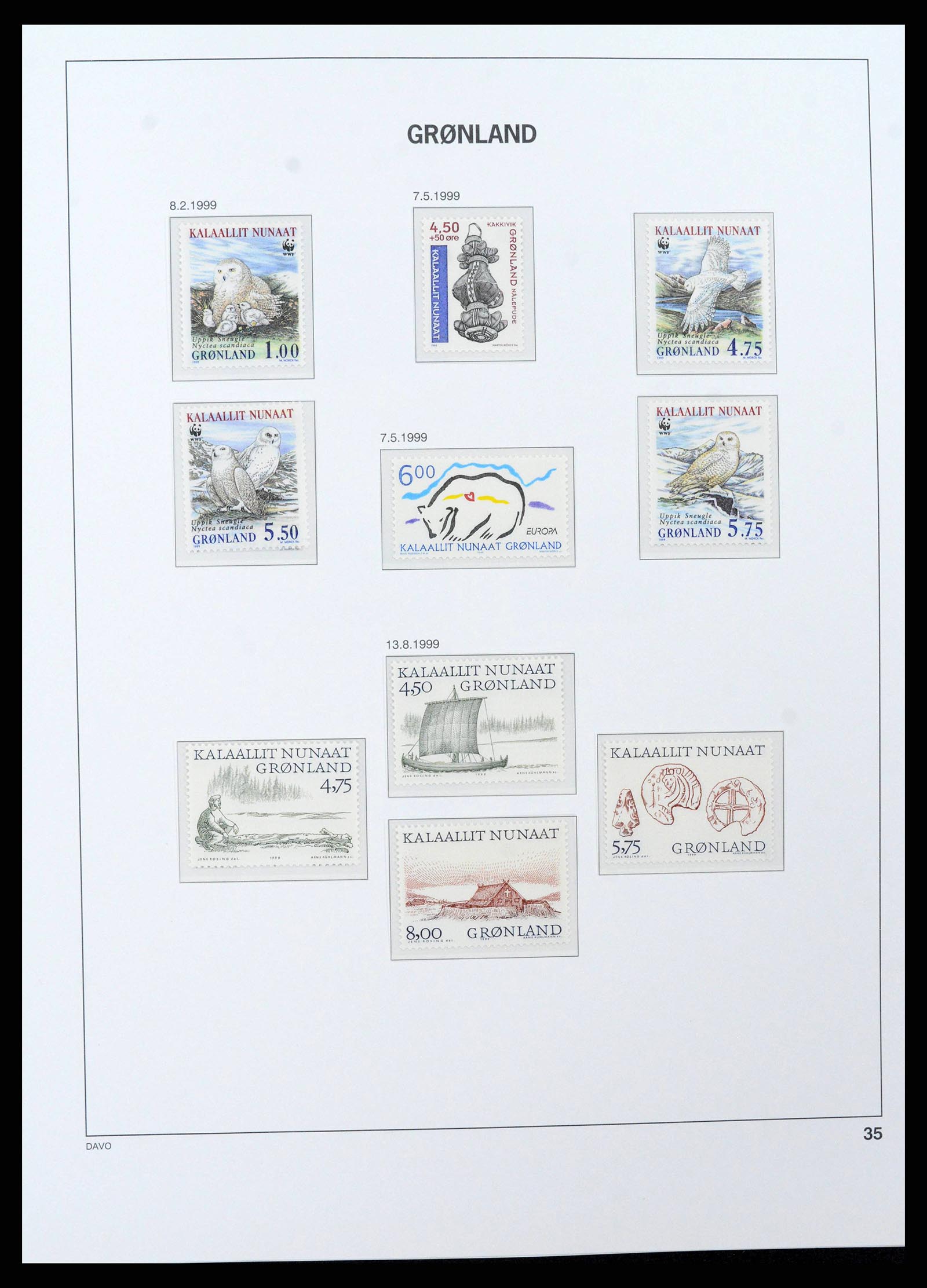 38716 0037 - Stamp collection 38716 Greenland 1905-2007.