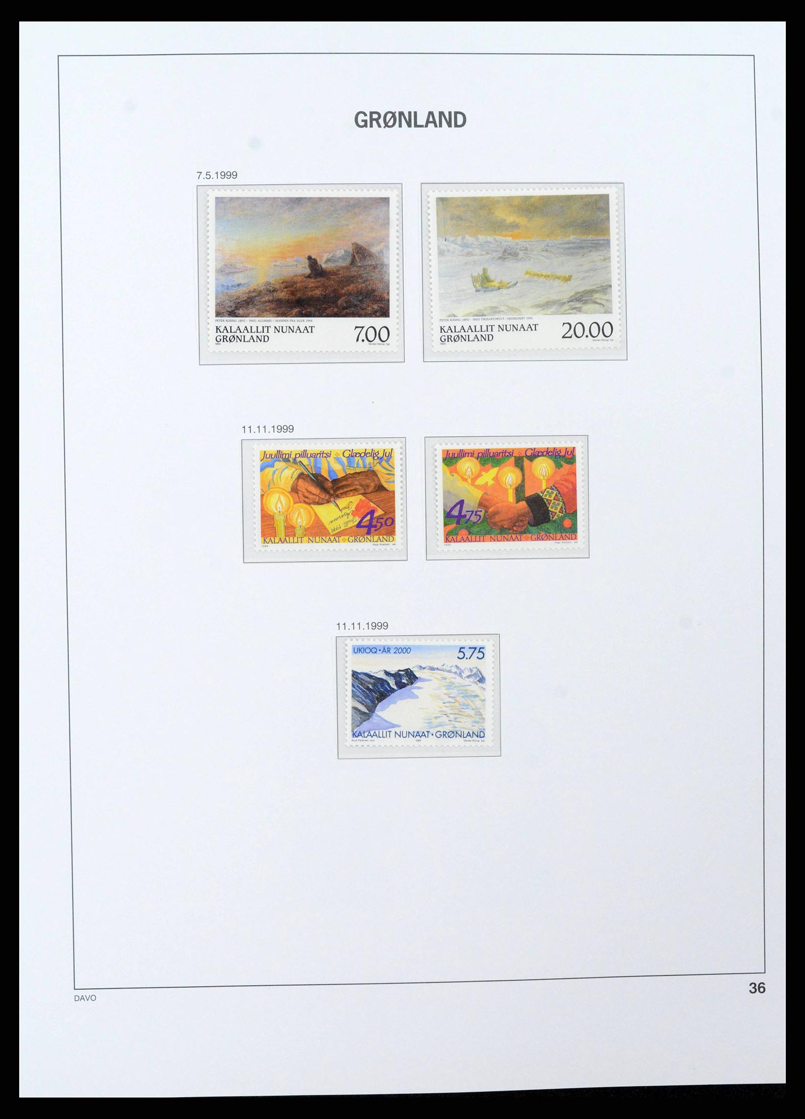 38716 0038 - Stamp collection 38716 Greenland 1905-2007.