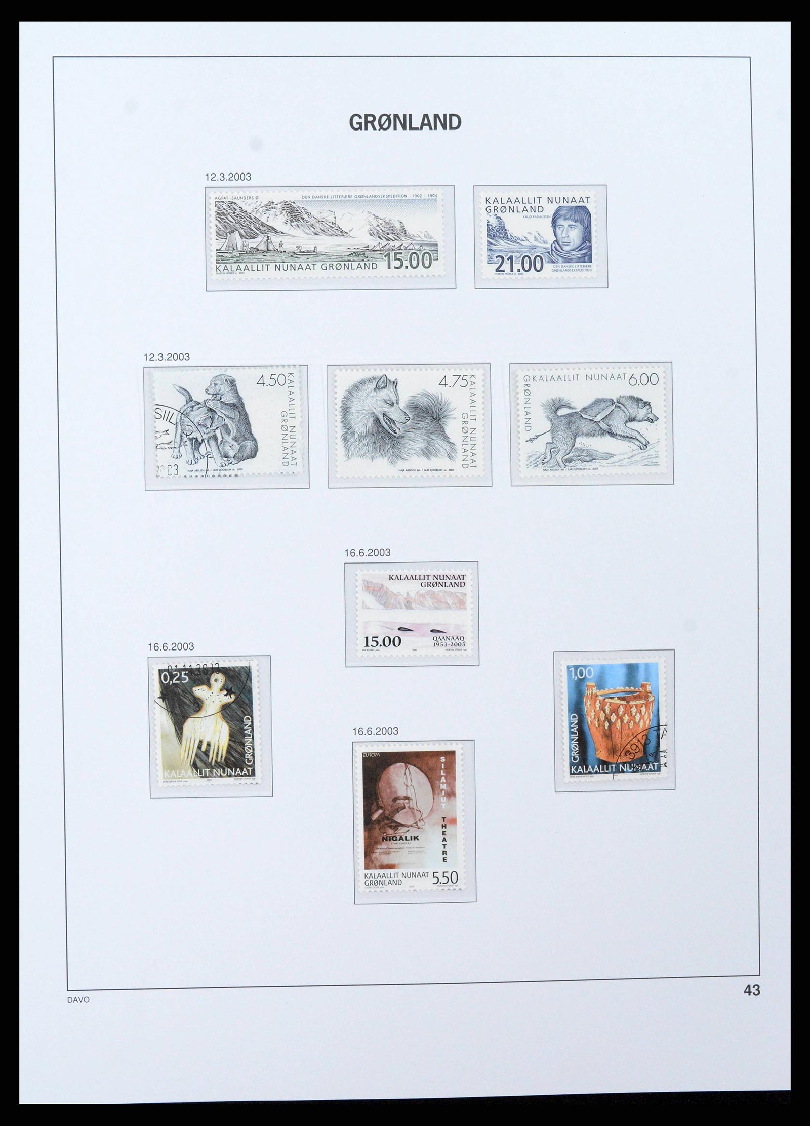 38716 0045 - Stamp collection 38716 Greenland 1905-2007.